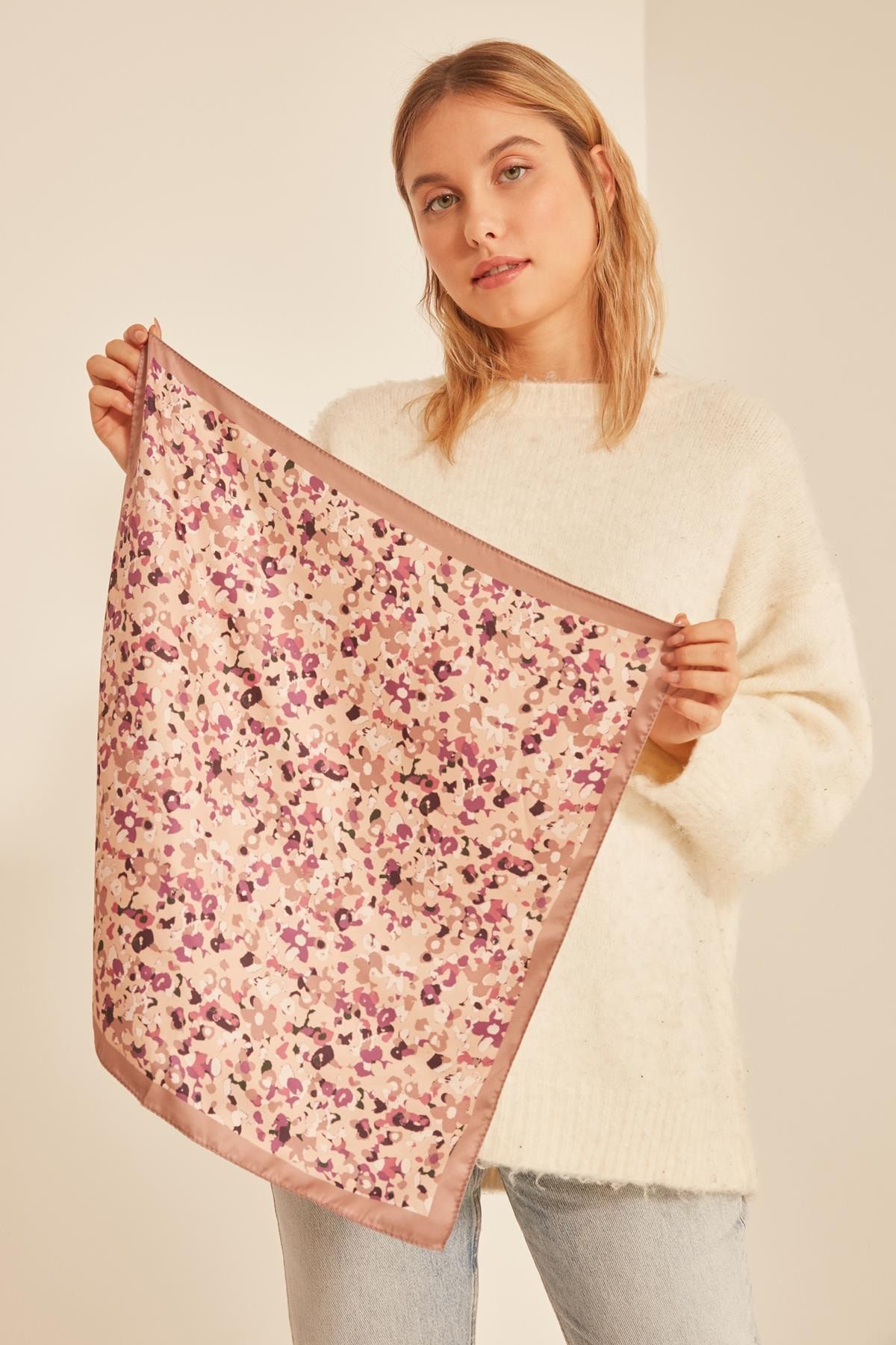 YLondon 13930 Patchwork Desenli Vizon Bandana Fular