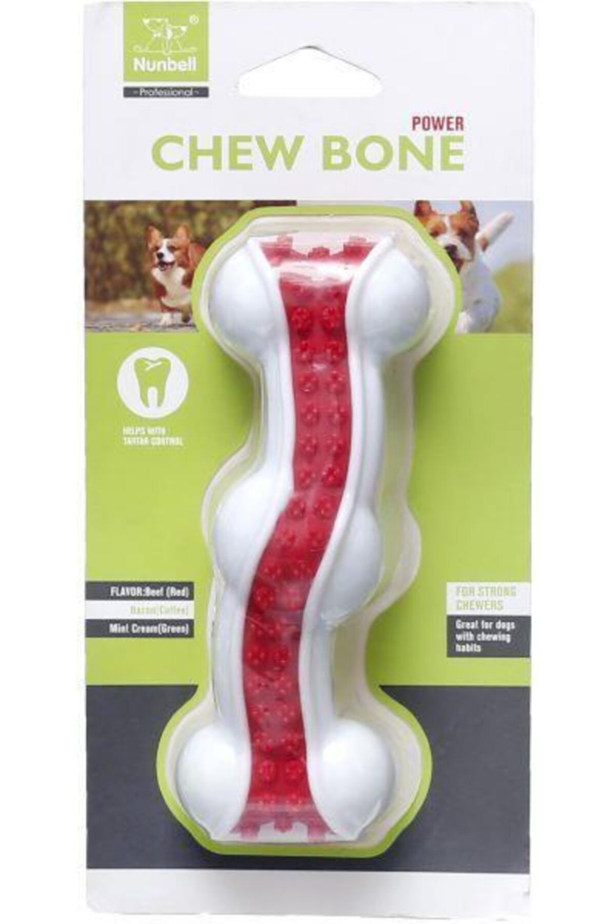 Nunbell Köpek Oyuncağı Biftek Aromalı Dolgulu Kemik M 12.5 Cm