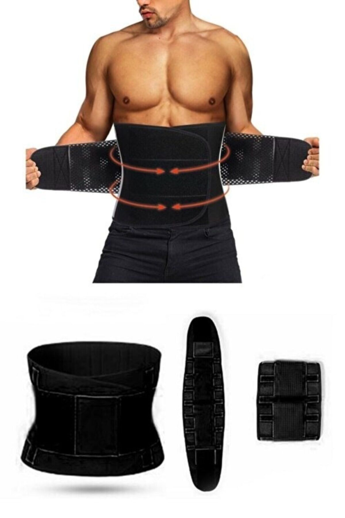Mbois Hot Belt Termal Sauna Kemer Unisex Terletme Korsesi Siyah)