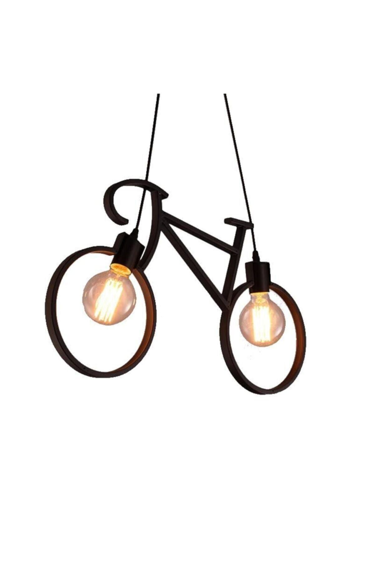 Modalight Avize Bisiklet 2 Li Avize Ahşap Wooden
