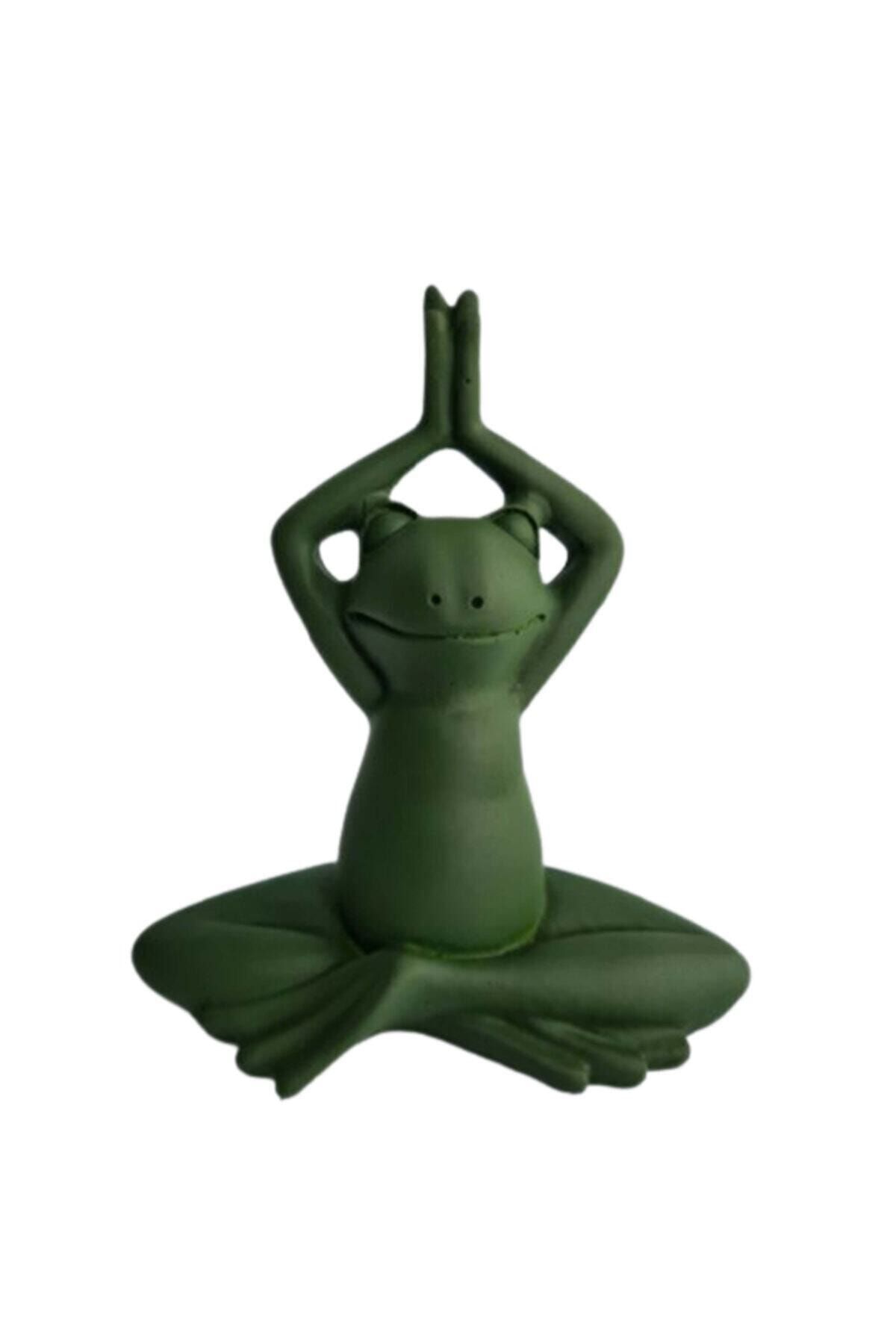 Liona Art Yeşil Yogacı Kurbağa Biblo