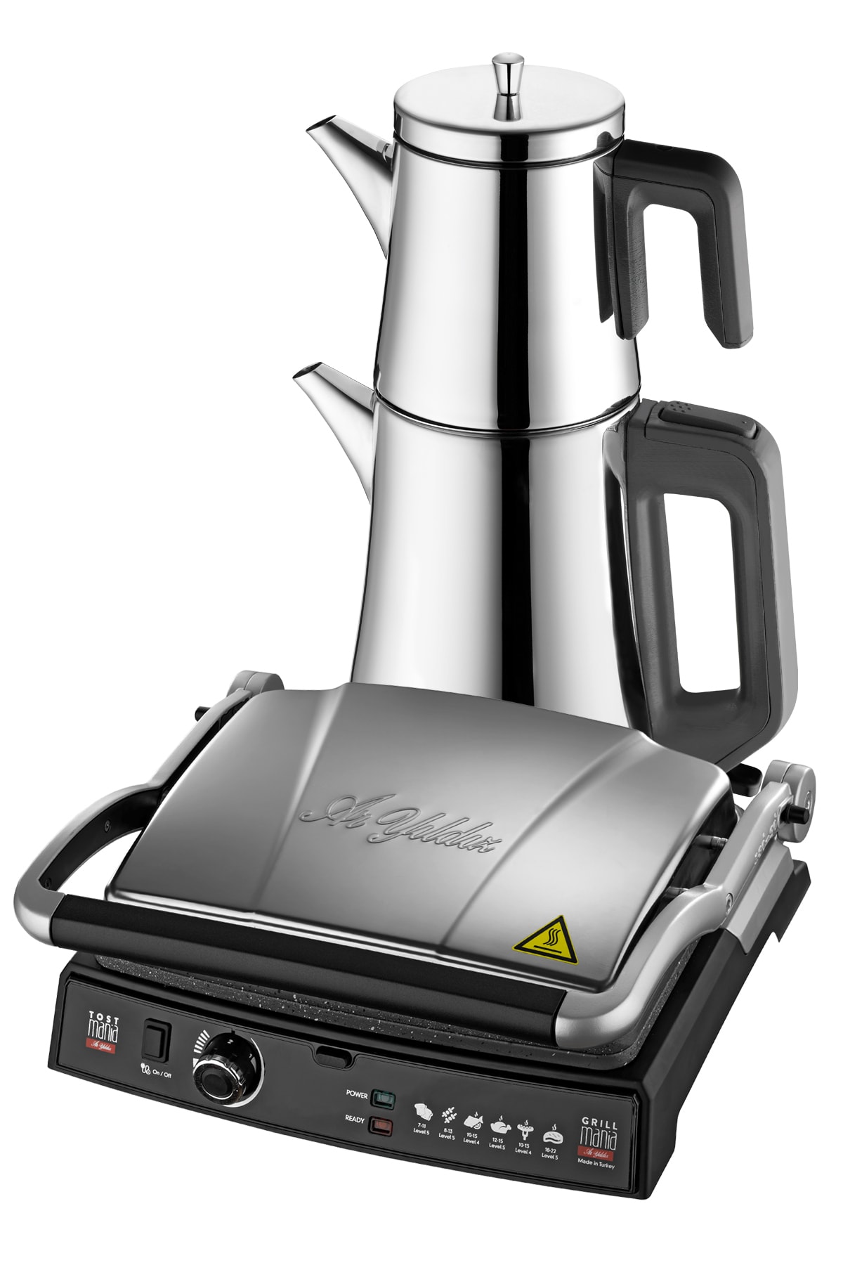 Aryıldız Inox Çay Mania + Inox Tost Mania