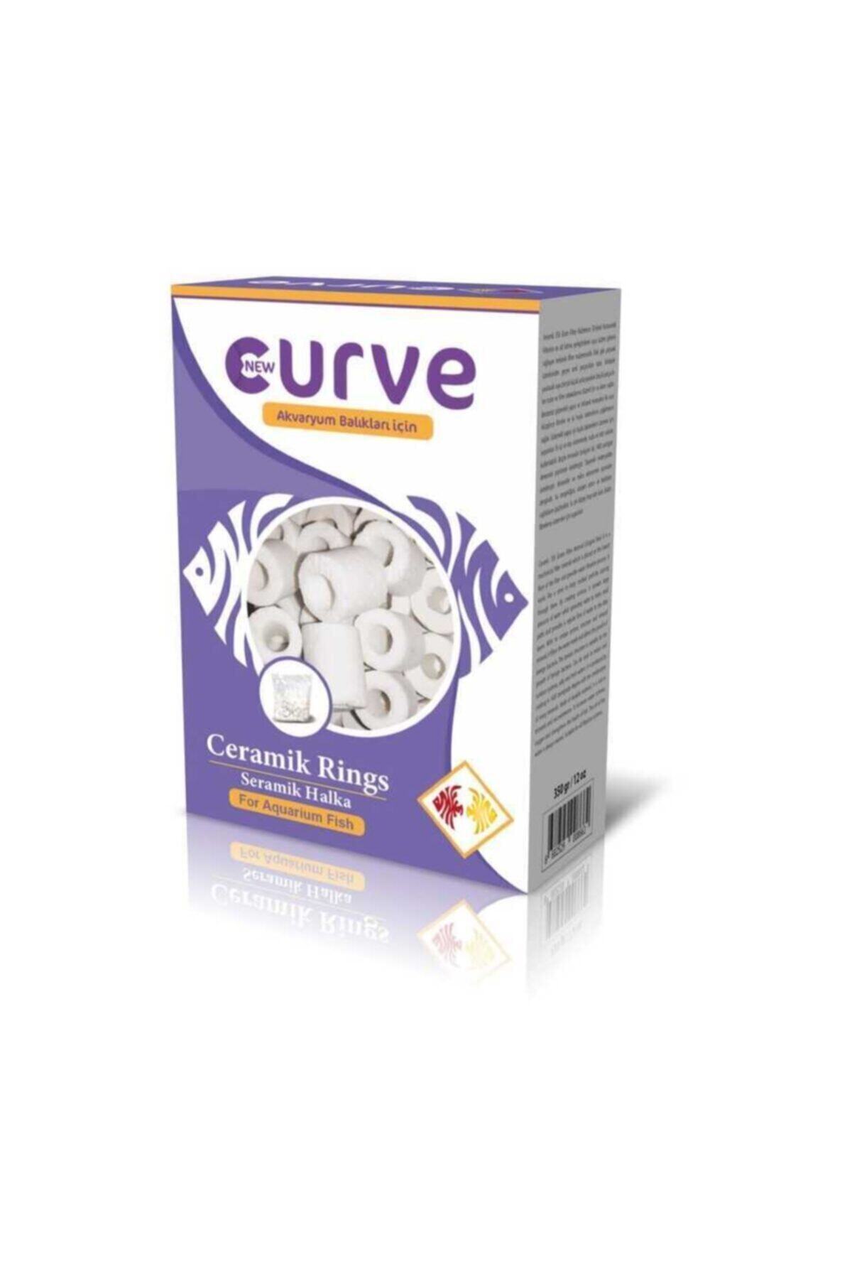 Curve Akvaryum Filtre Malzemesi Seramik Halka Fileli 350gr ( Seramik Ring )