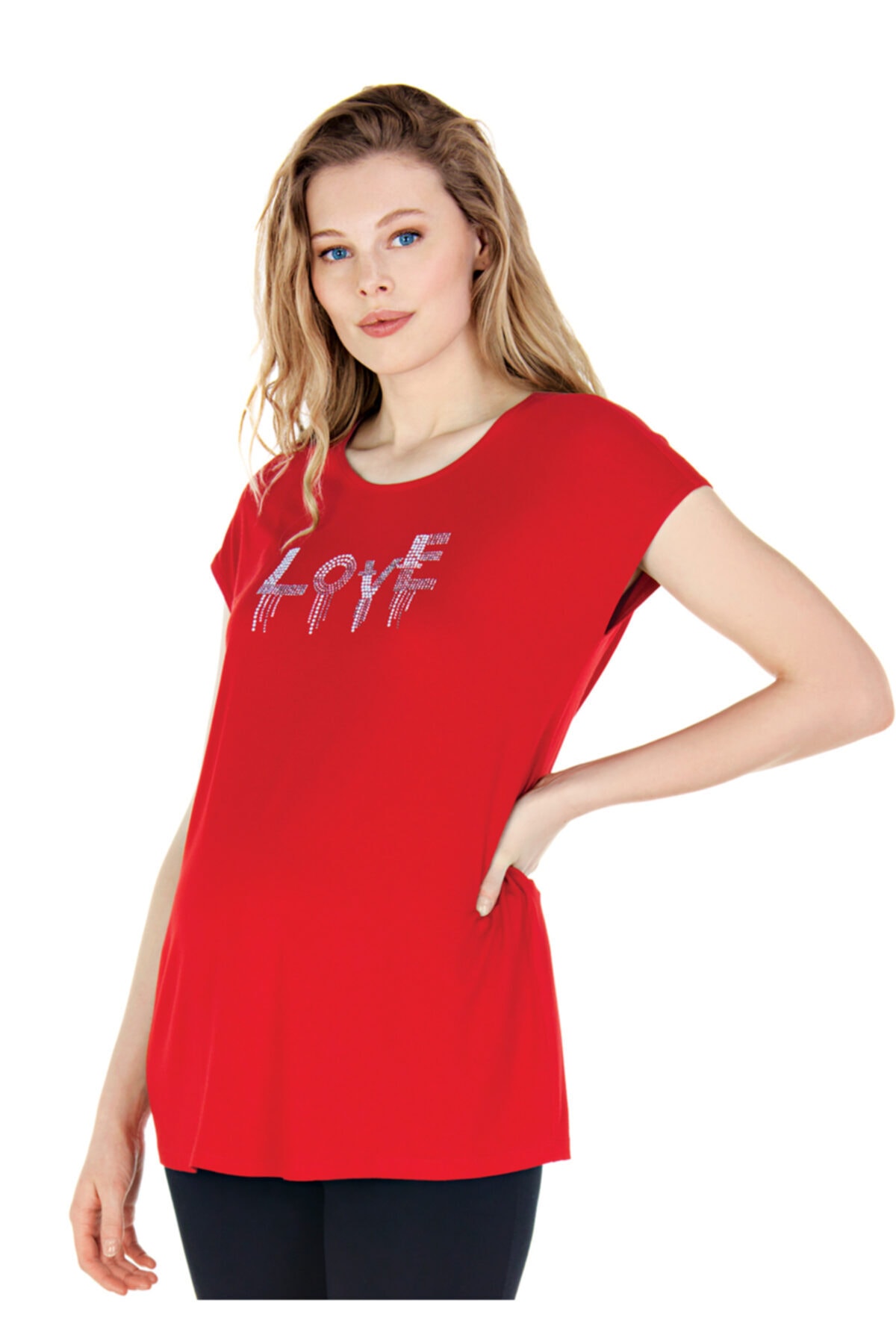 Ebru Maternity Kırmızı Hamile Tişörtü
