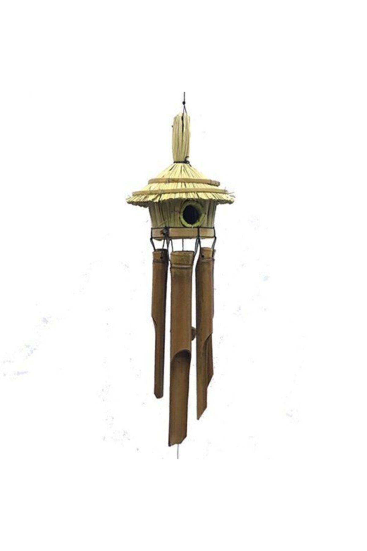 Otantik Çarşı Hasır Kuş Yuvalı Rüzgar Çanı 75 Cm.