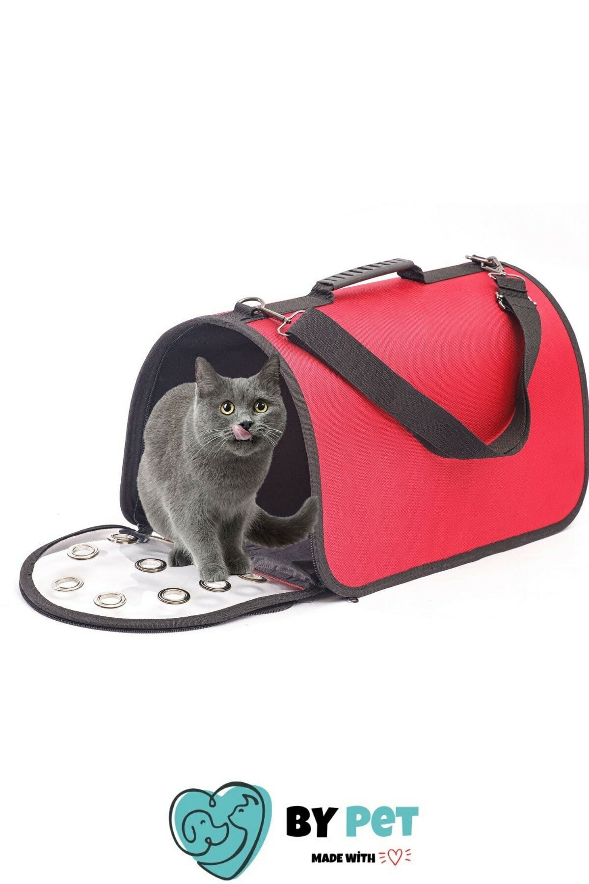 BYPET Kırmızı Kedi Taşıma Çantası