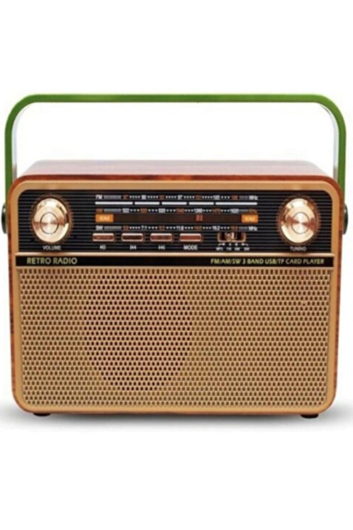 Kemai 2020 Nostaljik Görünümlü Ahşap Radyo Bt Usb Tf Fm Radyo 505bt