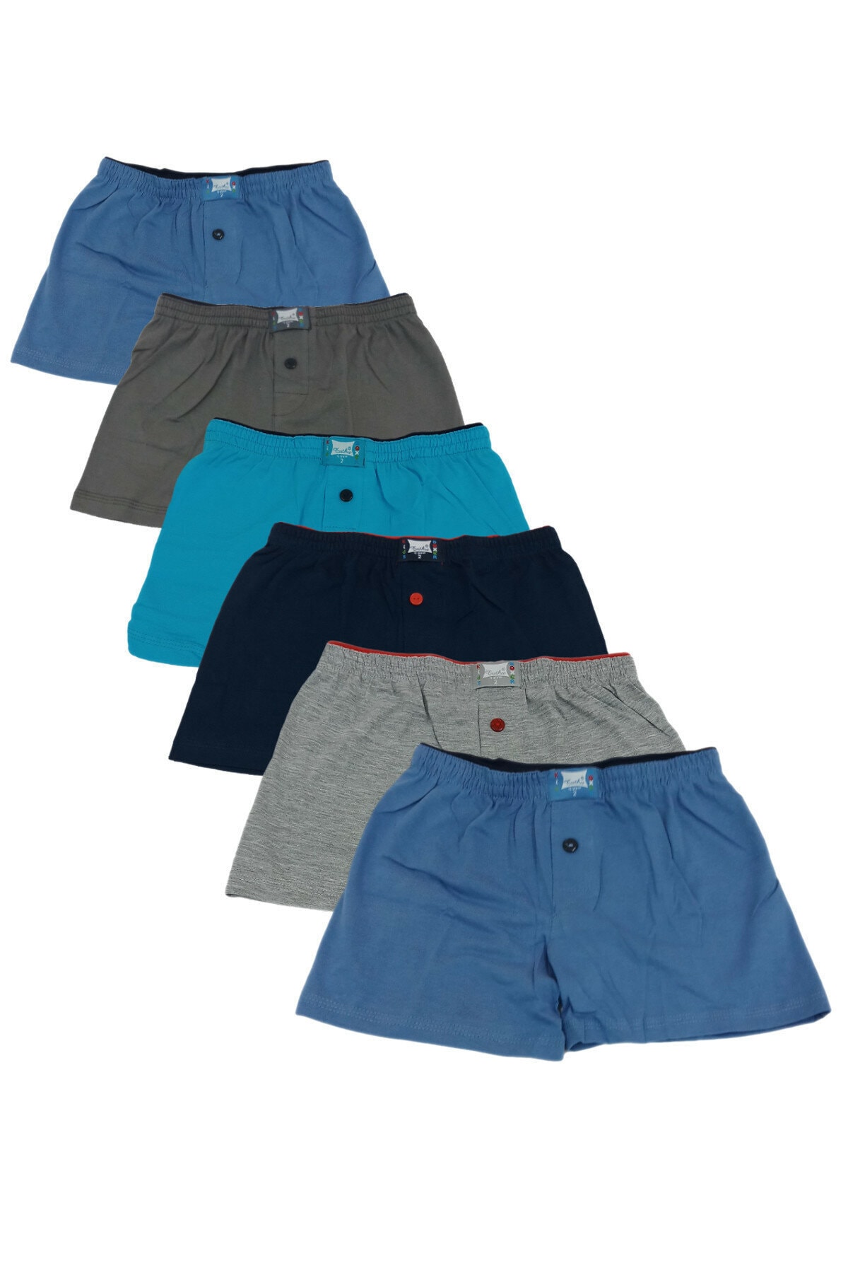 Tutku Erkek Çocuk 6'lı Paket Havlu Bel Boxer Karışık - 6adet