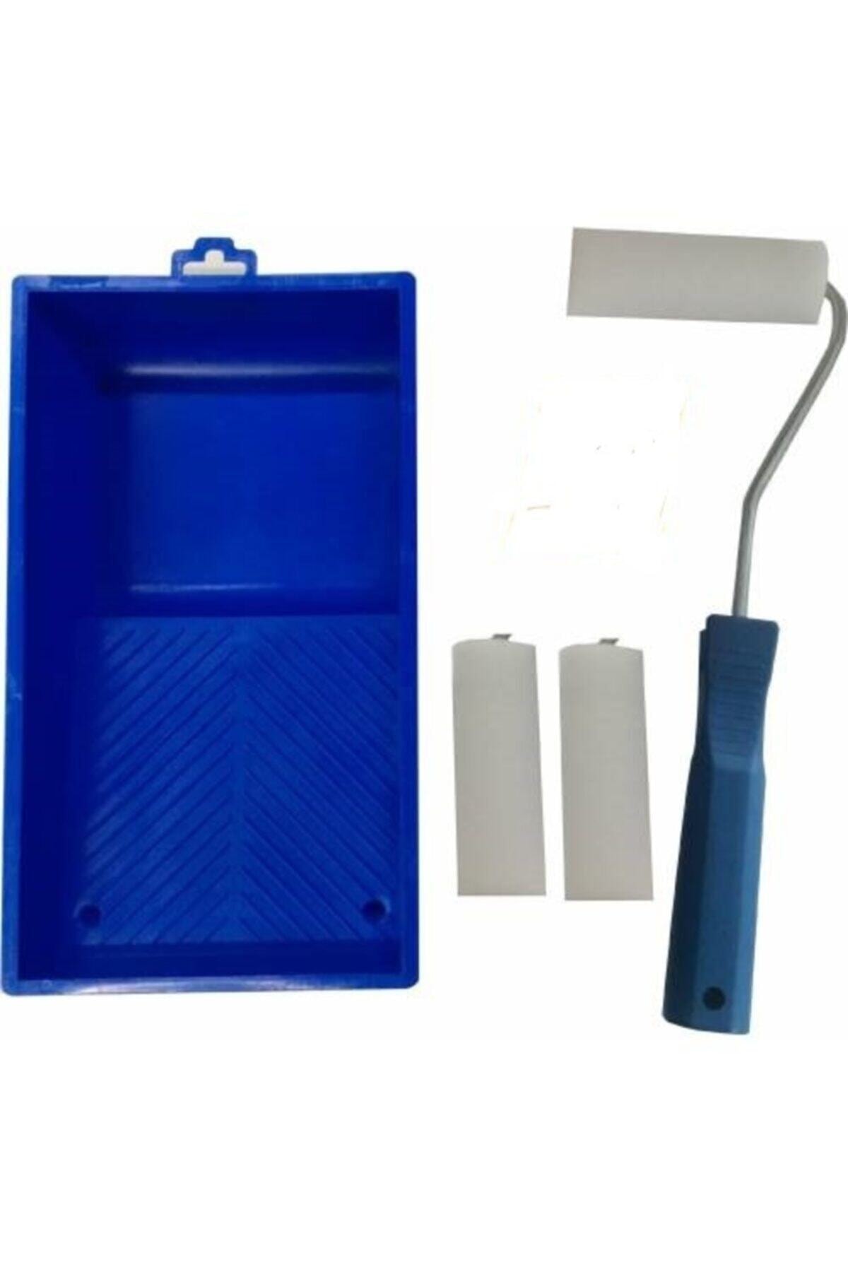 Cenova Art Rulo Tavası Ve Metal Sünger Rulo 10 Cm 3 Lü