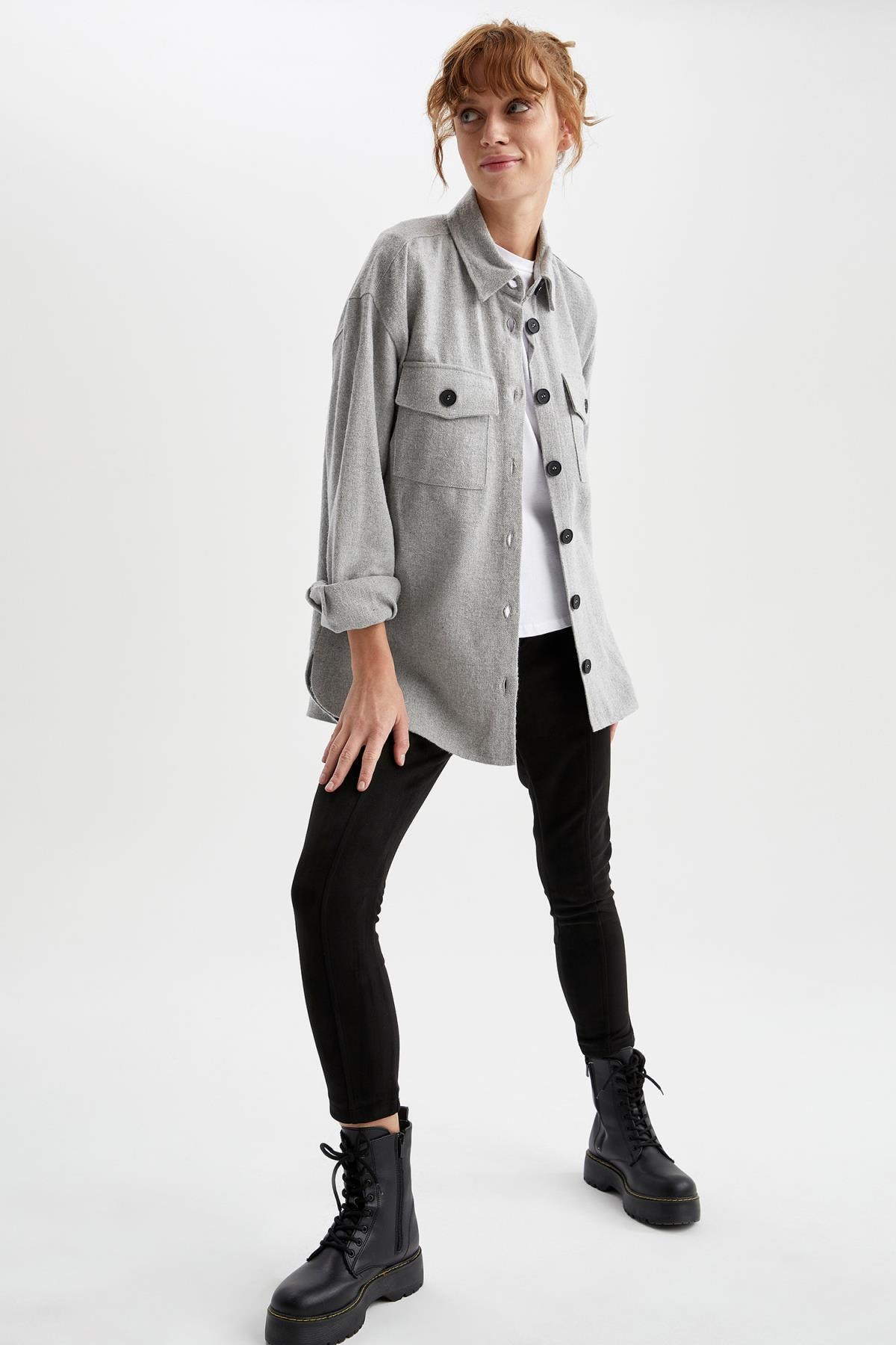 DeFacto Kadın Siyah Slim Fit Süet Tayt V7491AZ21WN