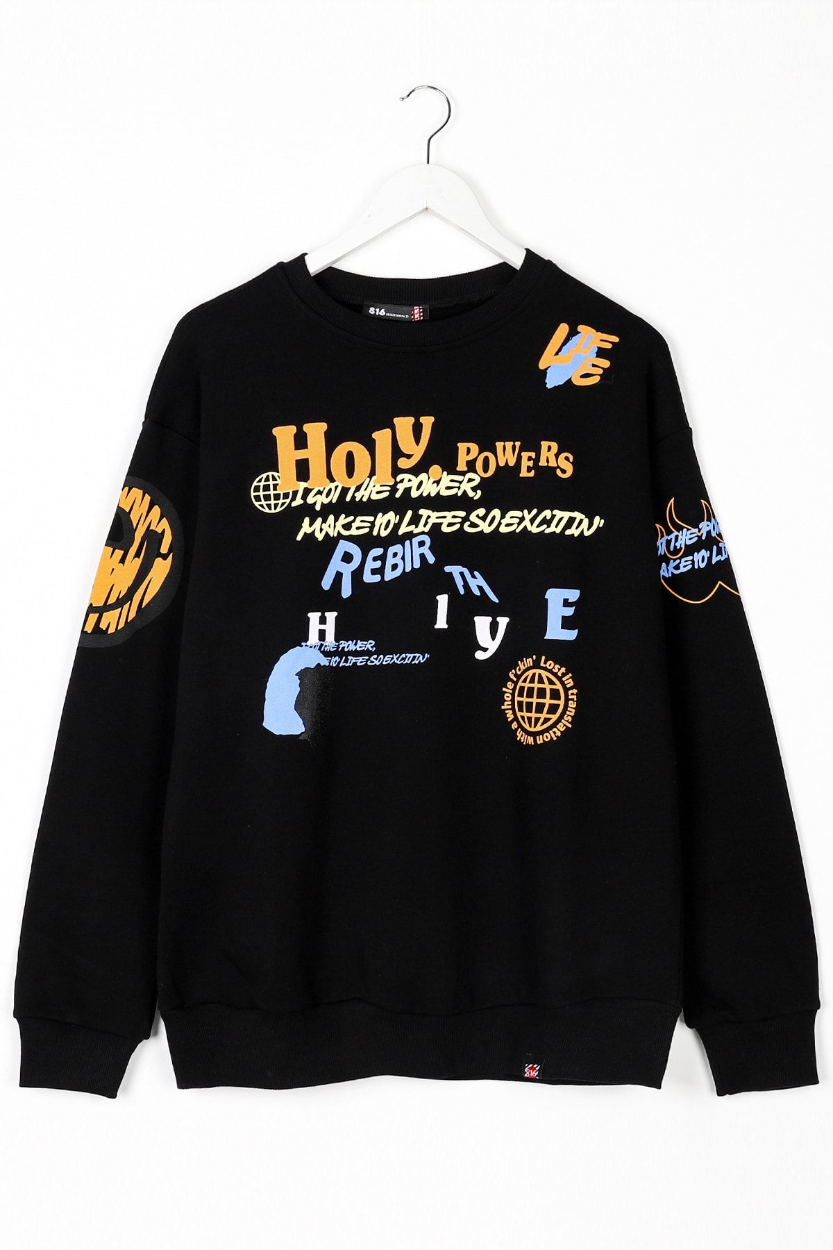 Sekizbiraltı Holy Power Siyah Unisex Sweatshirt
