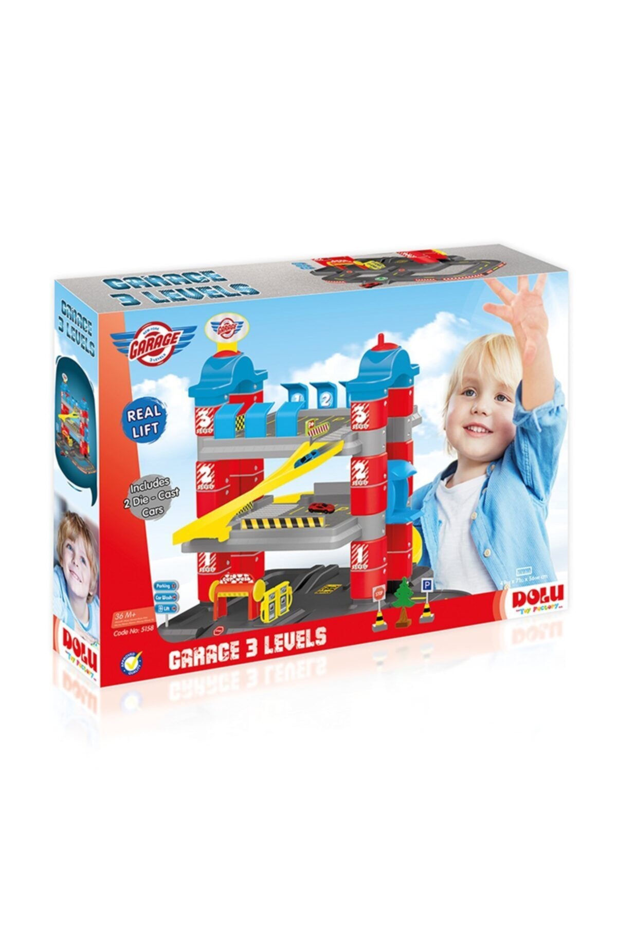 DOLU OYUNCAK Dolu Garaj Seti 3 Katlı