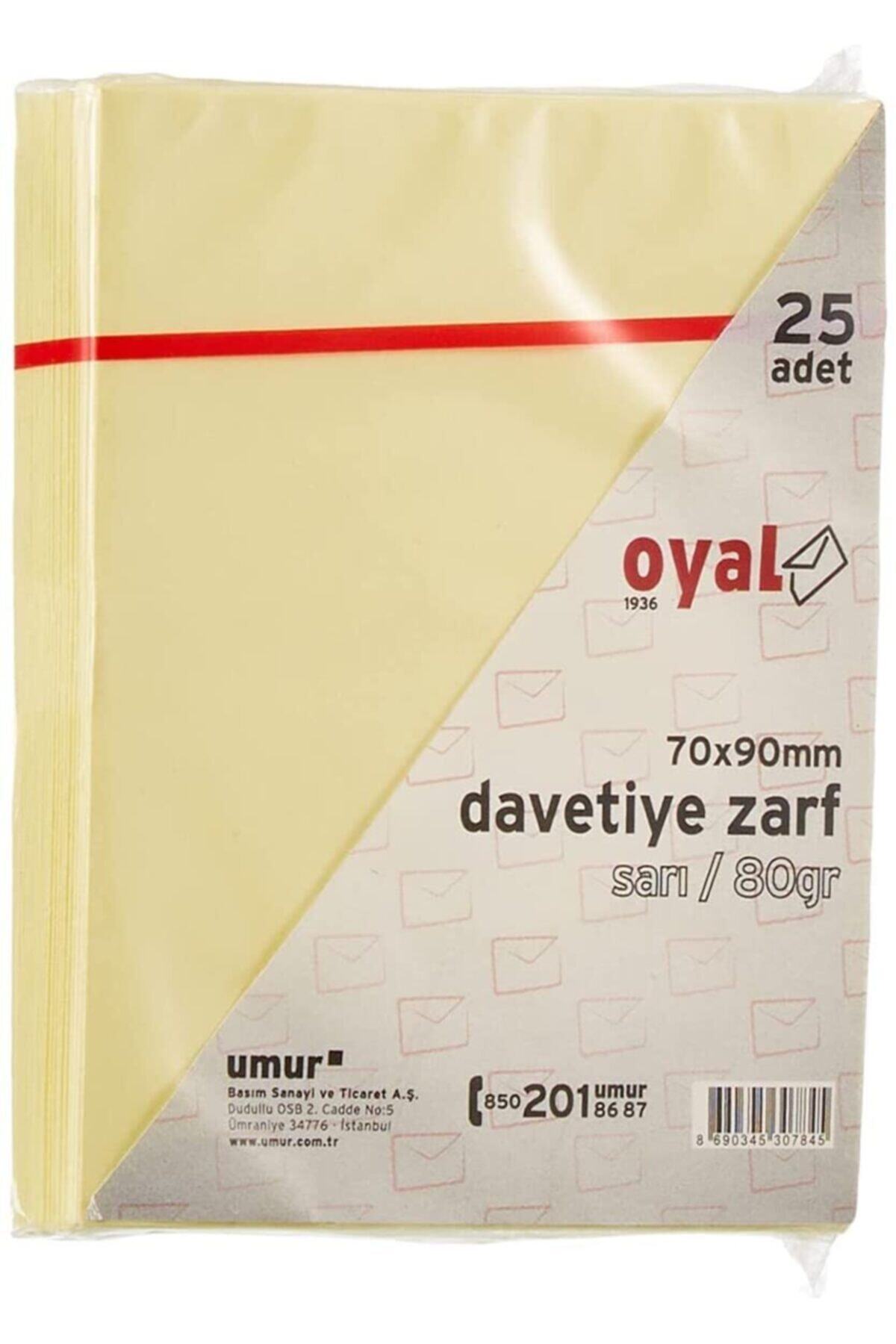 Ardışık Davetiye Zarfı 7x9 Cm Sarı