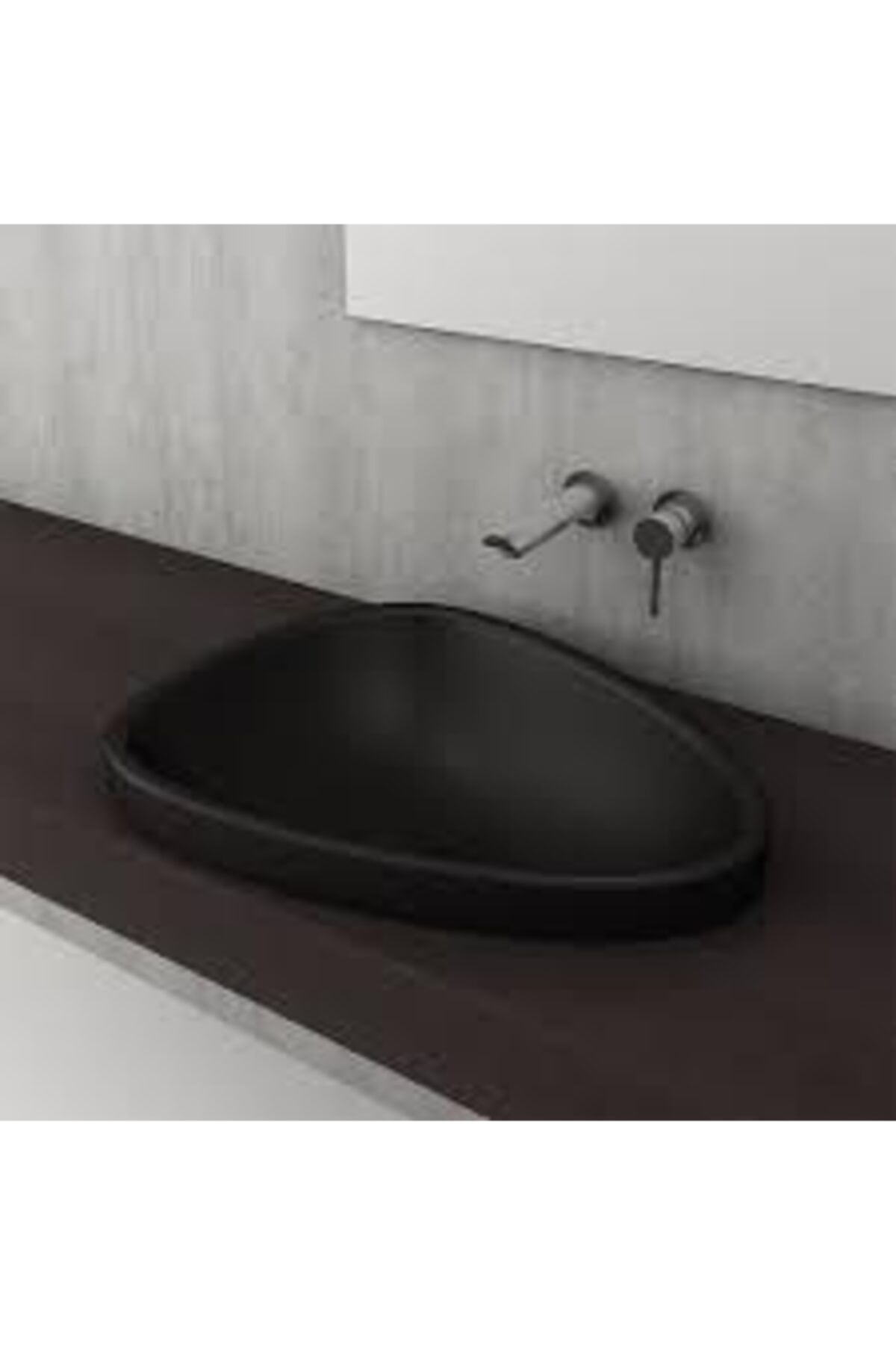 Bocchi Etna 58 Cm Yarım Tezgah Lavabo (58x44 Cm) Mat Siyah