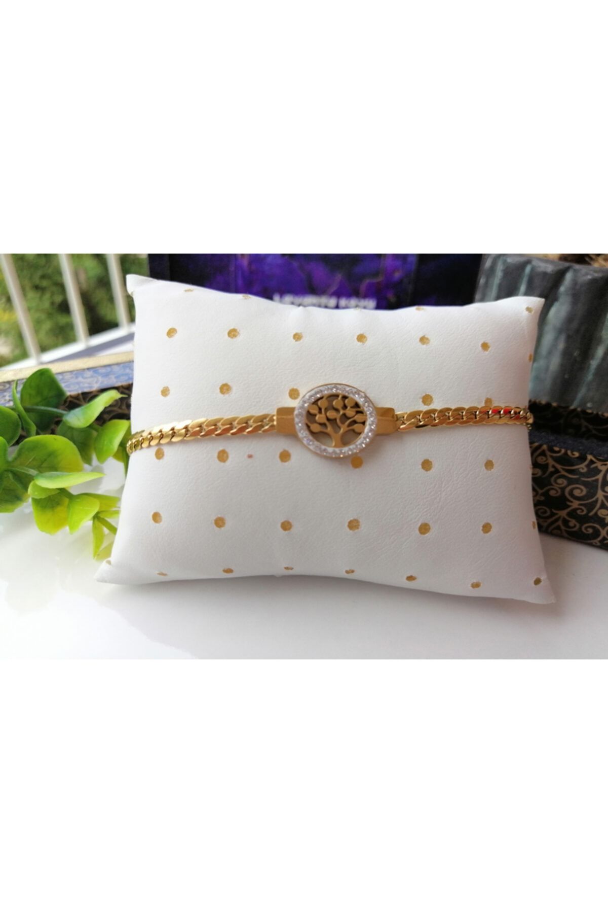 GENA MODA Gold Renk Hayat Ağacı Çelik Bileklik