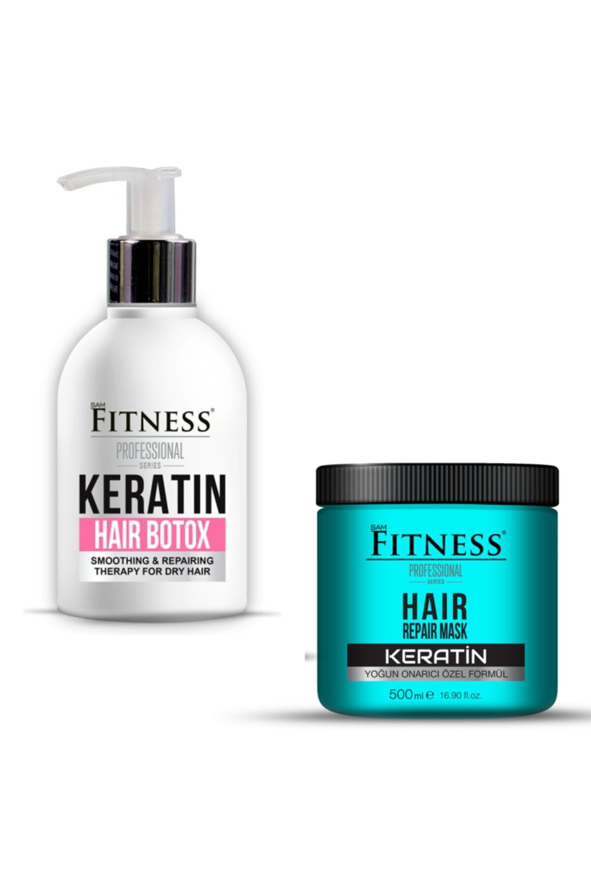 Fitness Professional Yıpranmış ve Kuru Saçlara Özel Onarıcı Keratin Botox ve Maskesi Seti