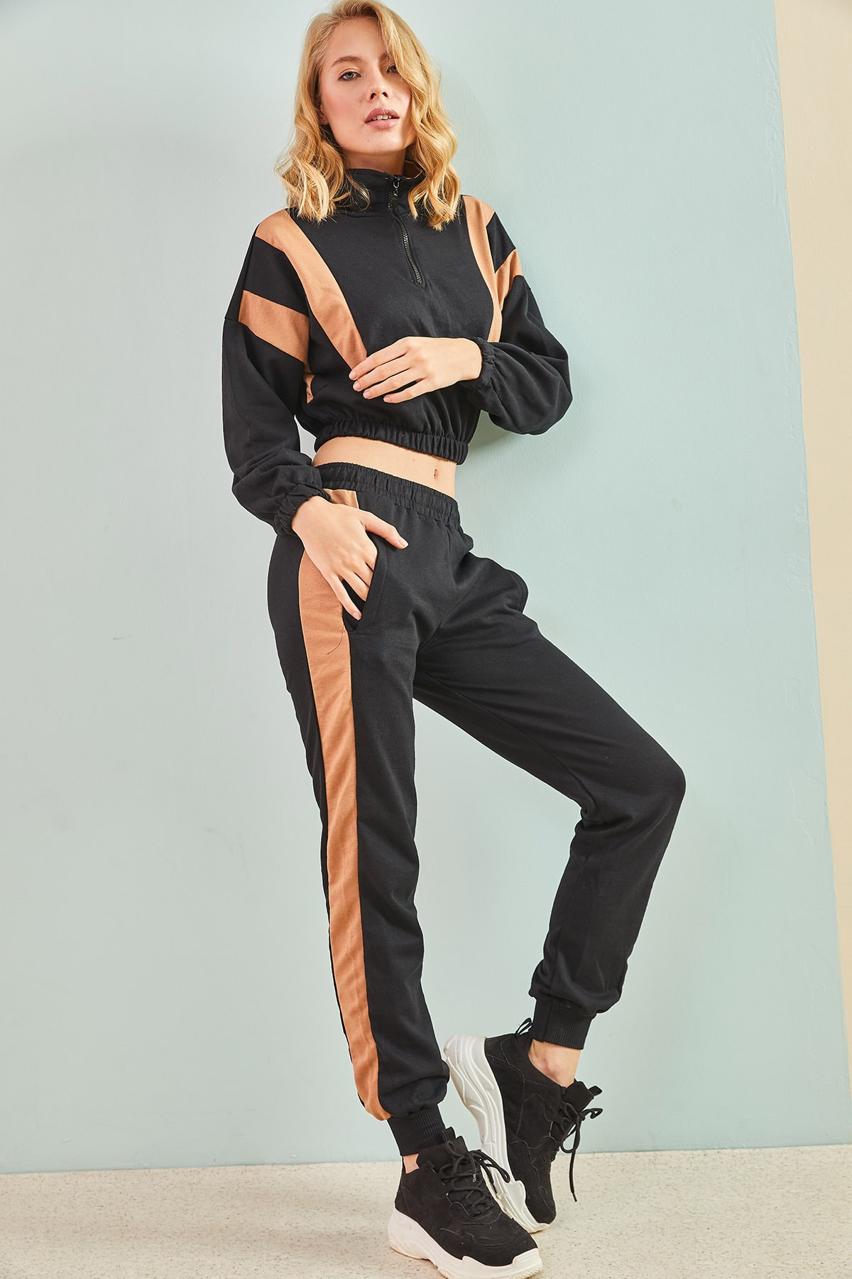 Bianco Lucci Kadın Şerit Detaylı Eşofman Takımı