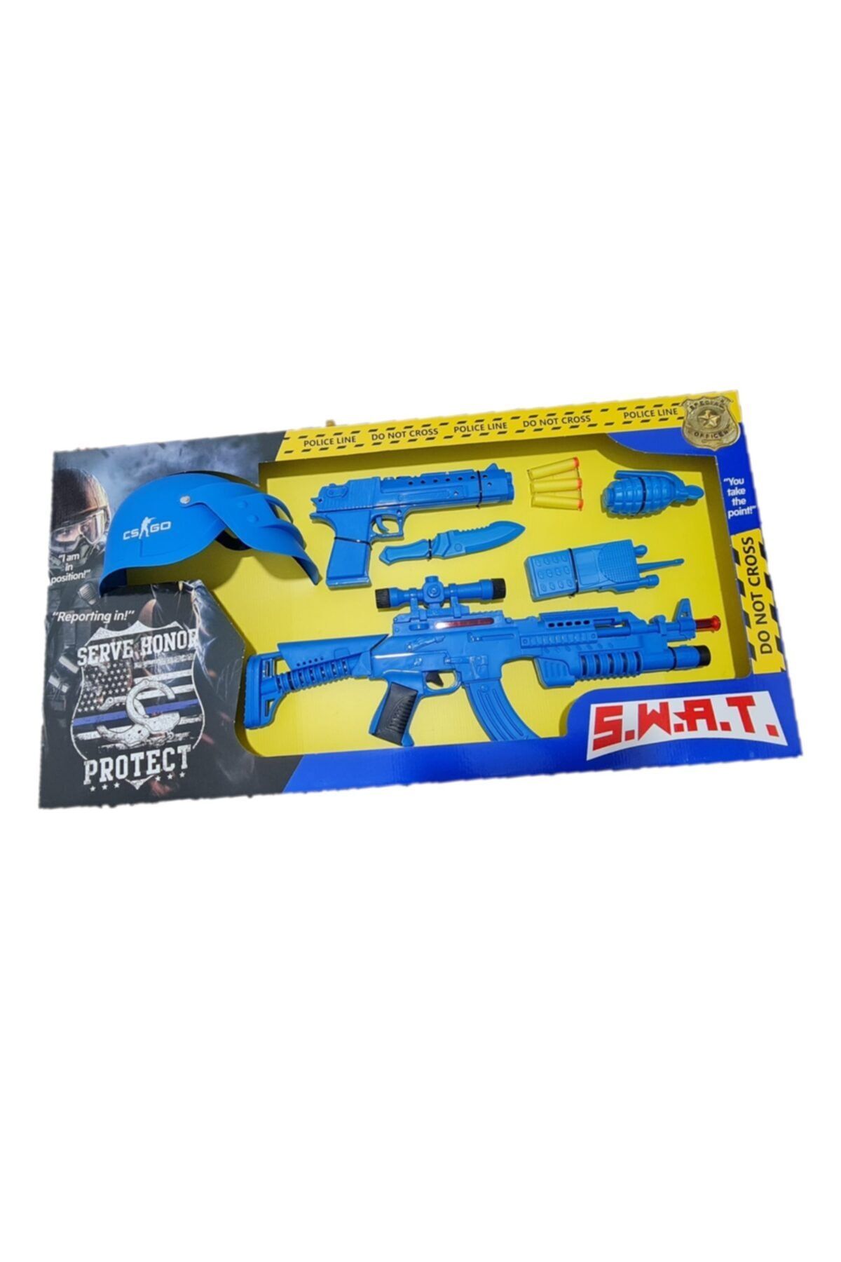 KAHRAMAN OYUNCAK Polis Set 7 Parça Force Set Tactical Team Kasklı