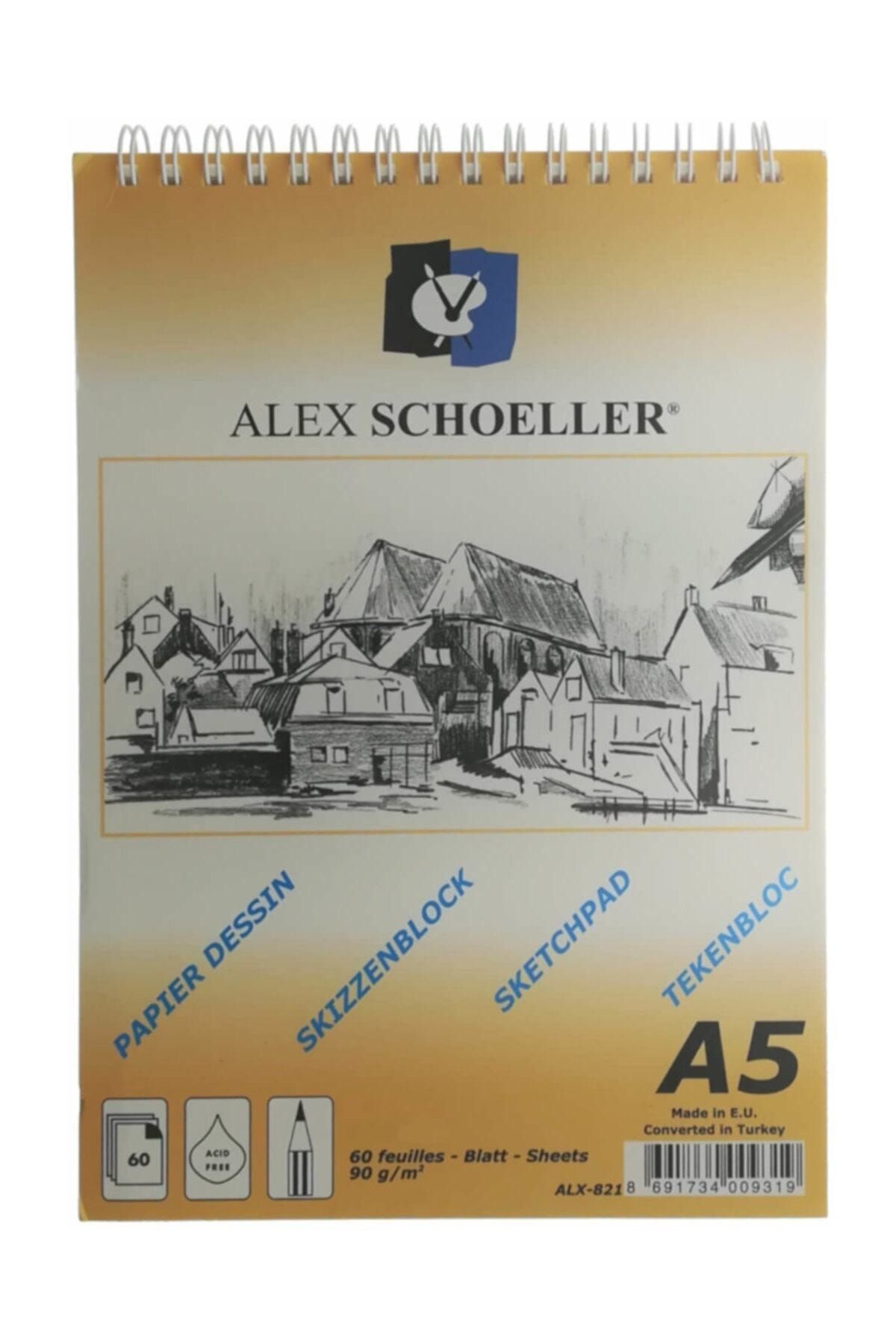 Alex Schoeller A5-90 Gr Spralli 60 Yaprak Eskiz Çizim Defteri