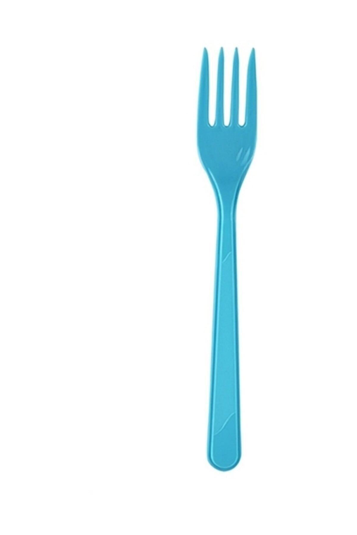 RollUp Bebek Mavisi Plastik Çatal