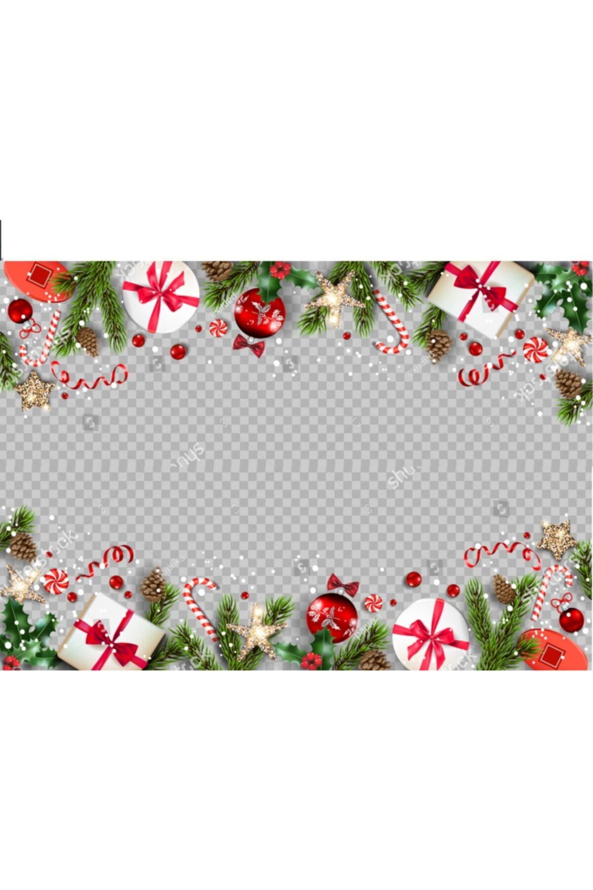 DERE Gri Masa Örtüsü Noel Temalı