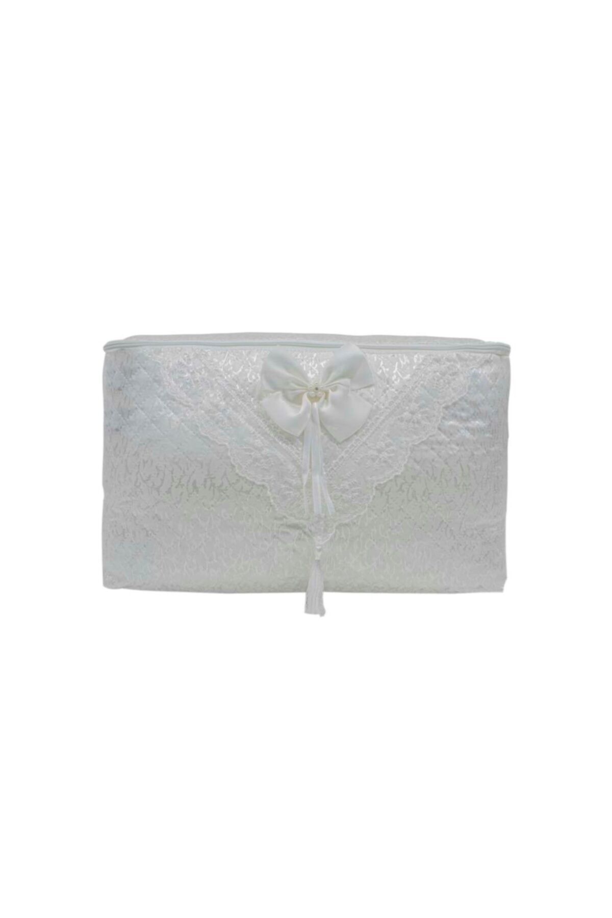 Mr. Stock Hurç Saten Kapitoneli Çeyizlik Gelin Damat Bohçası Hurcu 65 X 30 Cm