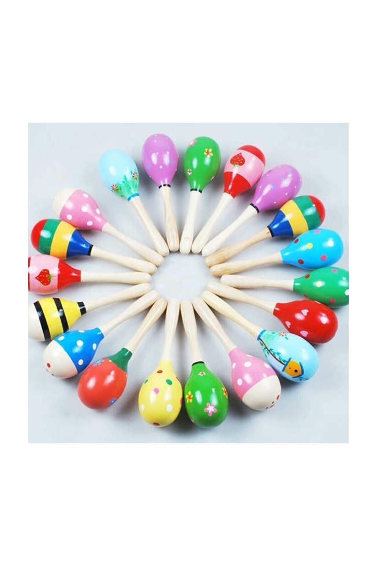 FırsatYeri Star Global Ahşap Oyuncak Çocuk Ve Bebekler Için Eğlenceli Ahşap Oyuncak Çıngırak Marakas 1 Adet