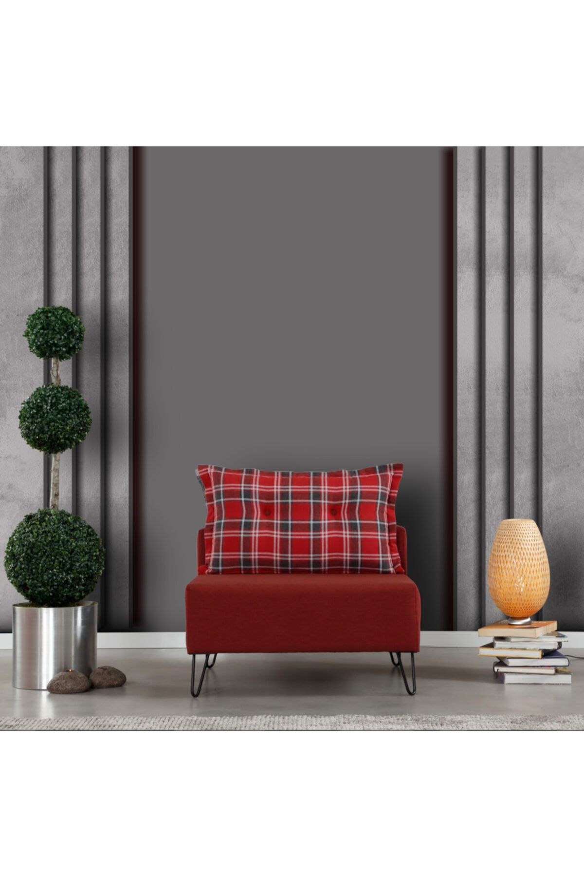 PASİFİC HOME Roha Tekli Koltuk Kırmızı