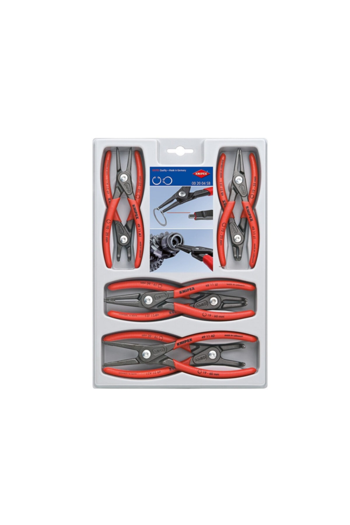 Knipex 00 20 04 Sb 8 Parçalı Segman Pens Seti