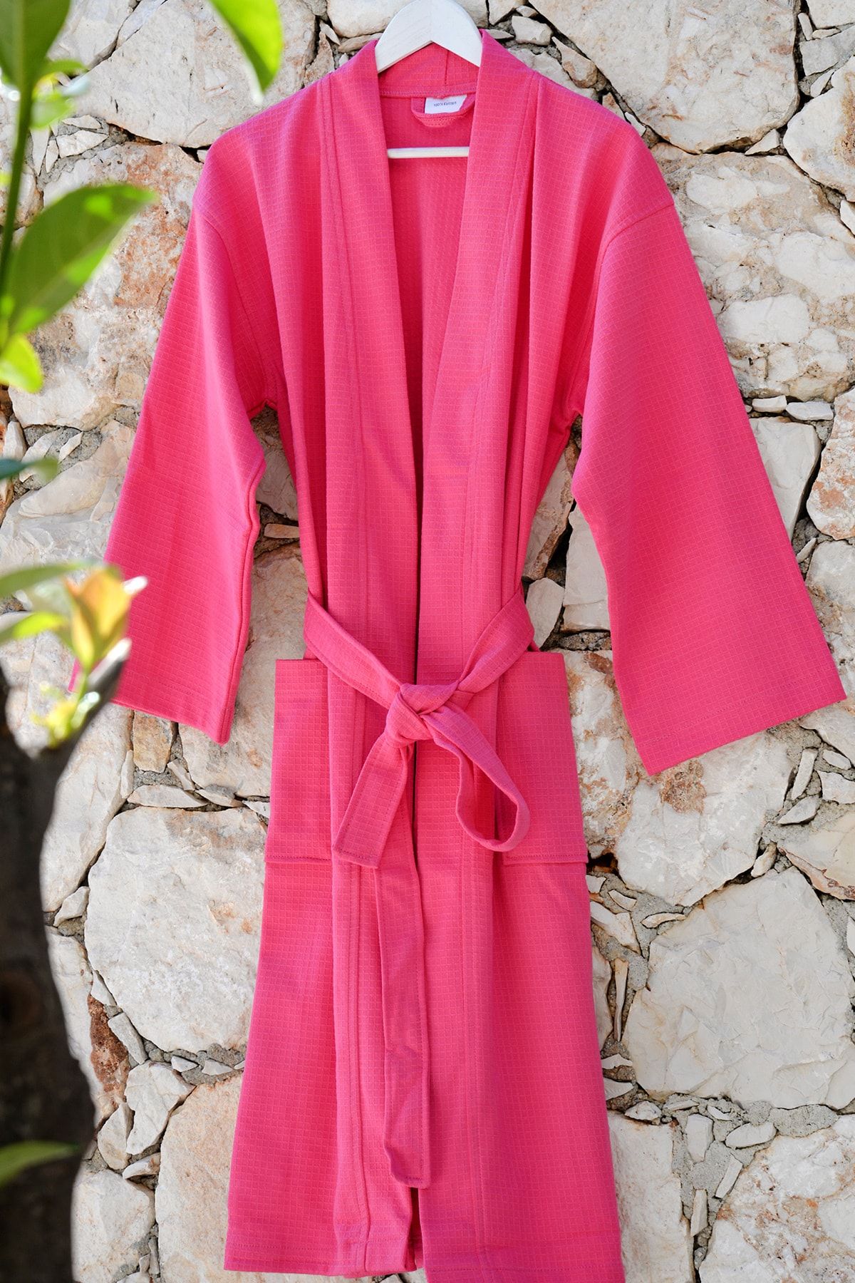 LaMir Home Tricot %100 Pamuk Örme Pike Bornoz-fuşya