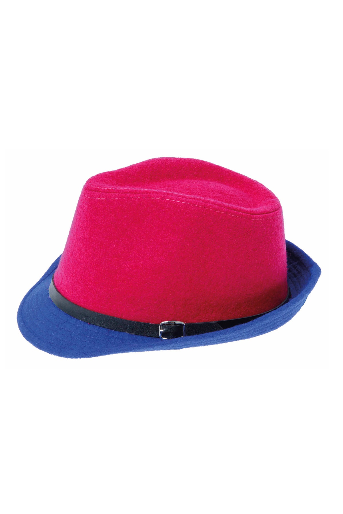 Bay Şapkacı - Kadın Çift Renk Kaşe Fötr Şapka 4792 Fuşya
