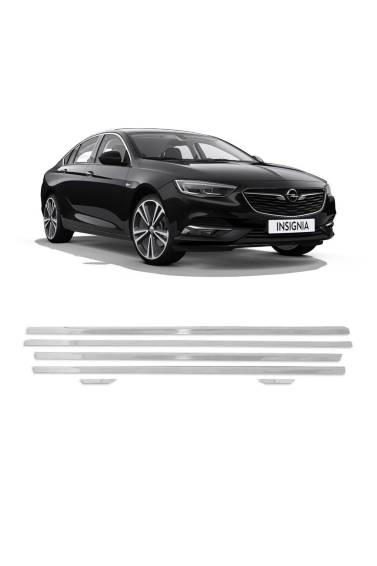 Araba Alışveriş Opel Insignia 2017+ 8 Parça Paslanmaz Krom Cam Çerçeve Çıta Seti