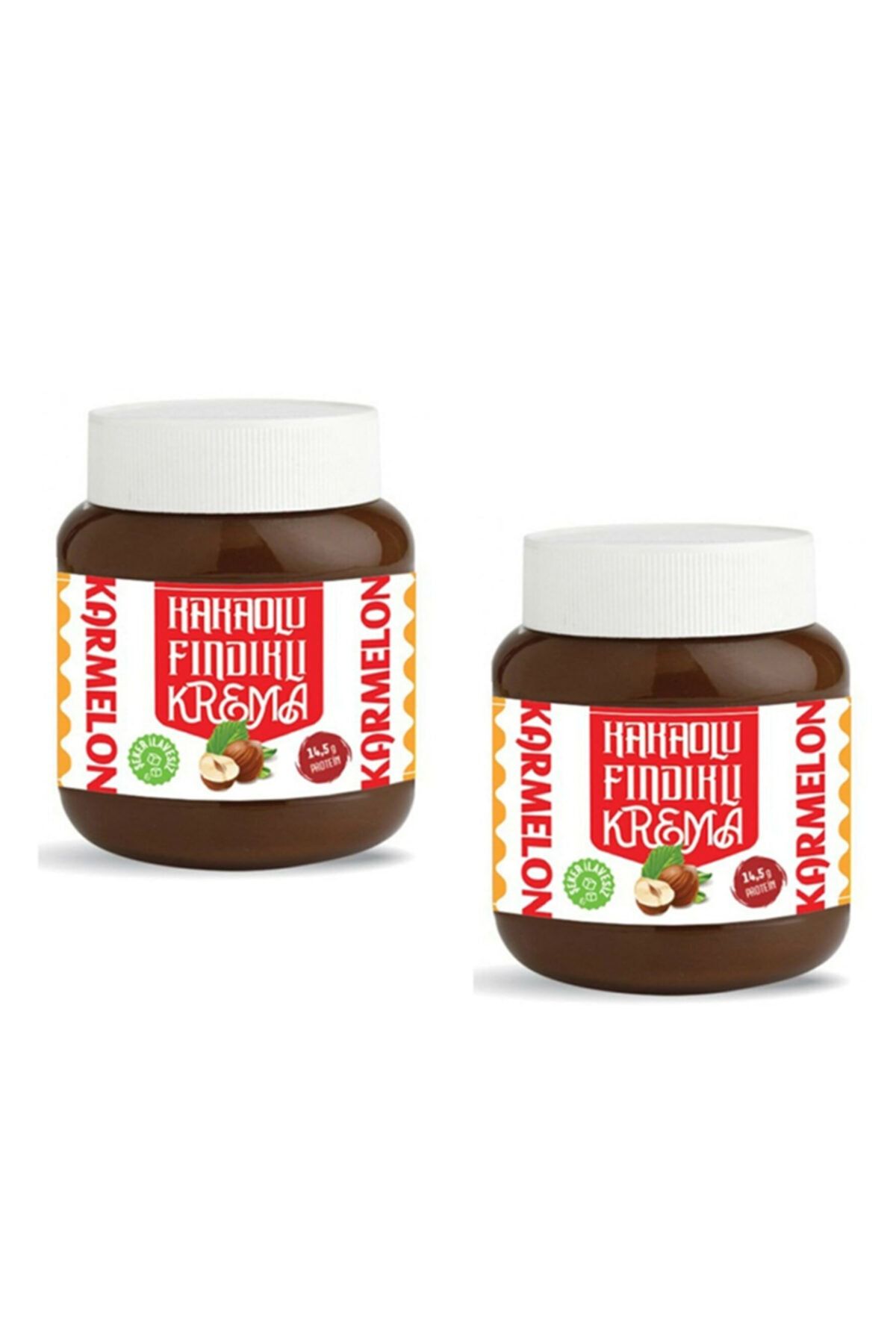 KARMELON Şeker Ilavesiz Proteinli 2li Kakaolu Fındıklı Krema