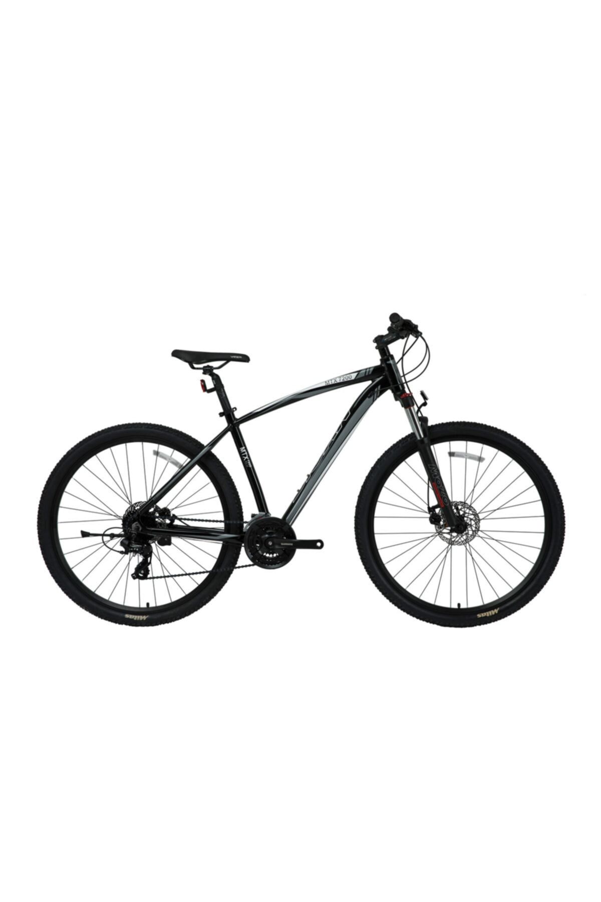 Bisan 26'' Mtx 7200 Md 24vites 48 cm Mekanik Disk Frenli Erkek Dağ Bisikleti 2021 Siyah Gri