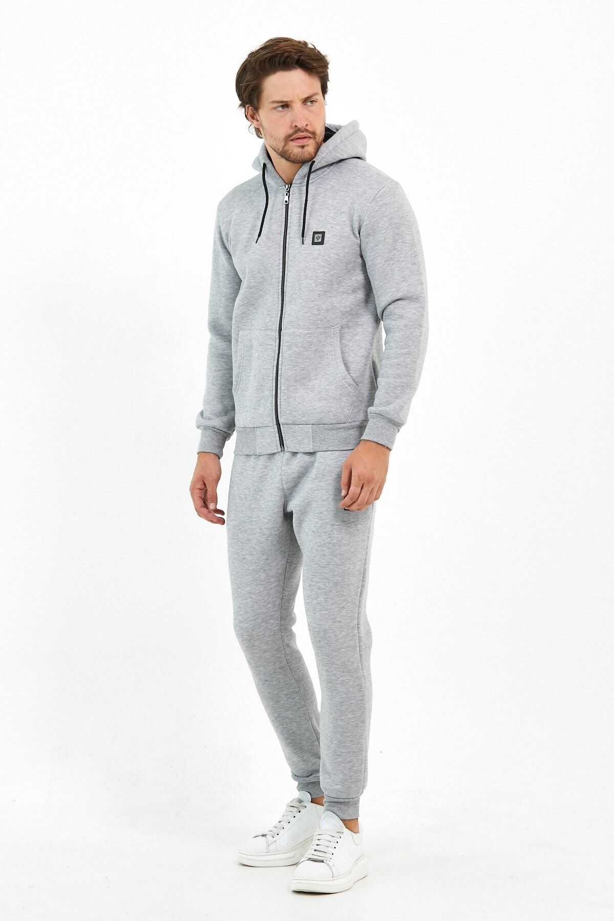 Mens grey hotsell nike tech tracksuit