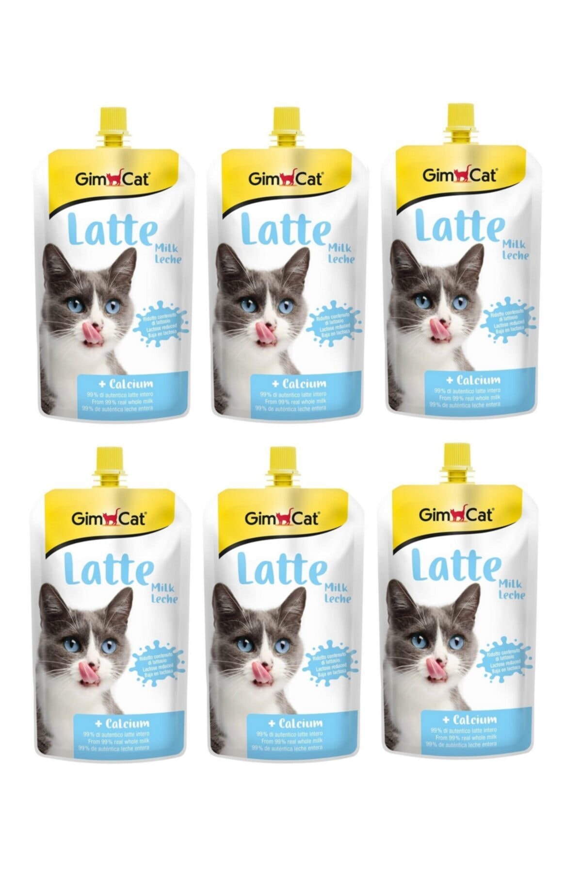 Gimcat Latte Cat Milk Kalsiyumlu Sıvı Kedi Sütü 200 Ml (6 Adet)