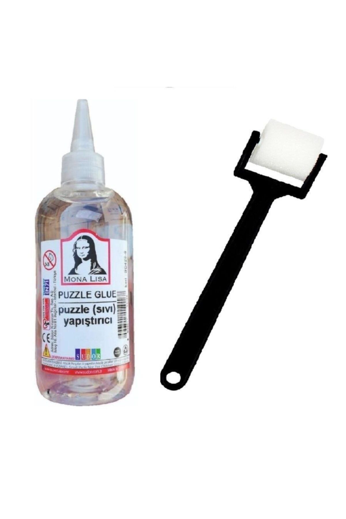 Monalisa Puzzle Yapıştırıcı 250 Ml 1 Adet Ve Silindir Sünger Fırça 1 Adet Pazıl Yapıştırıcısı
