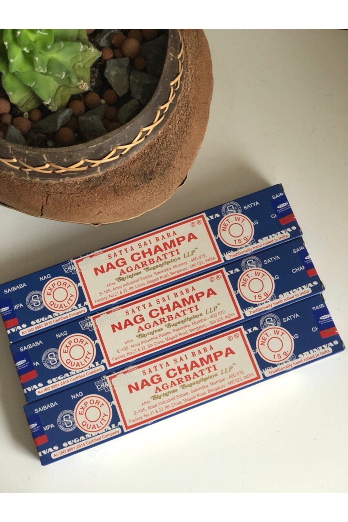 Miamantra Satya Sai Baba Nag Champa Çiçeği Tütsüsü - 3 Lü Set