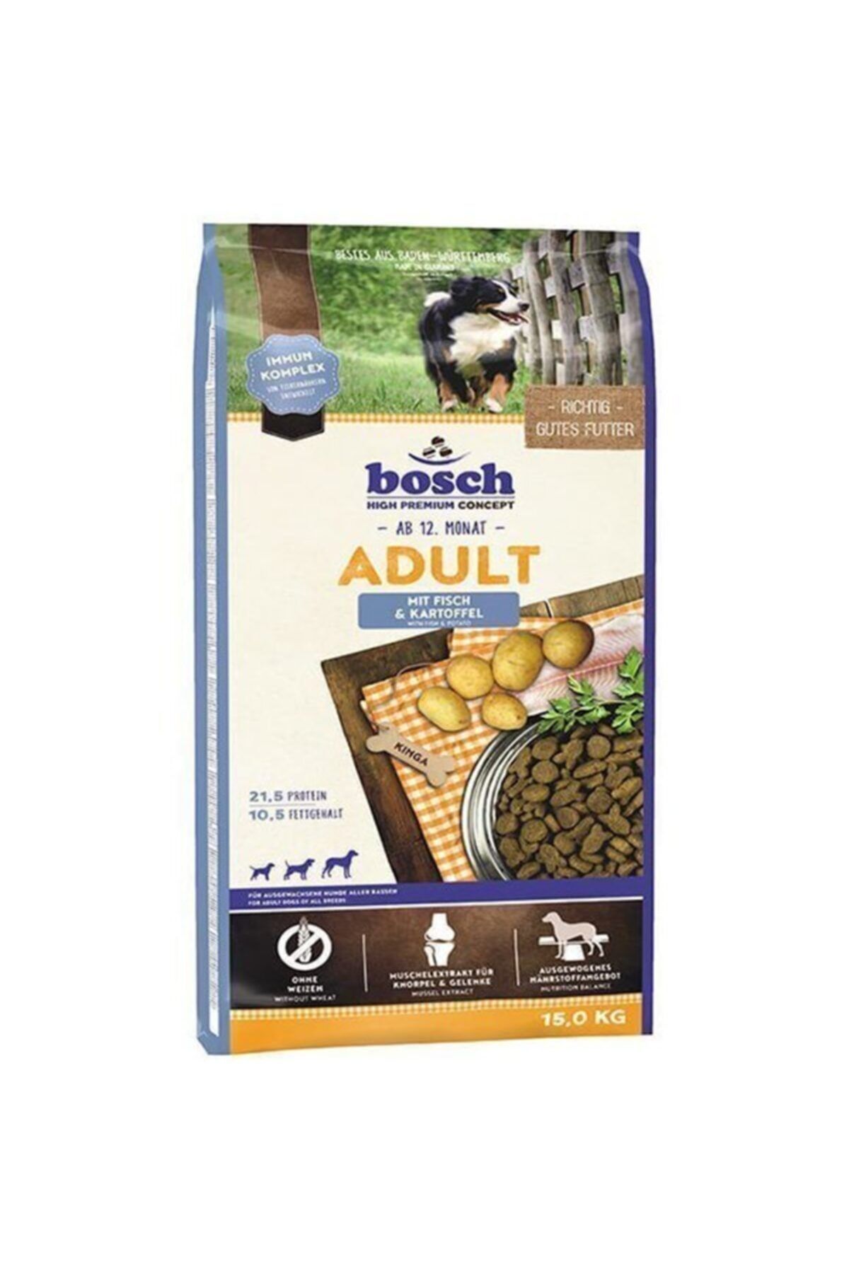 Bosch Adult Glutensiz Balıklı Ve Patatesli Yetişkin Köpek Maması 15 kg