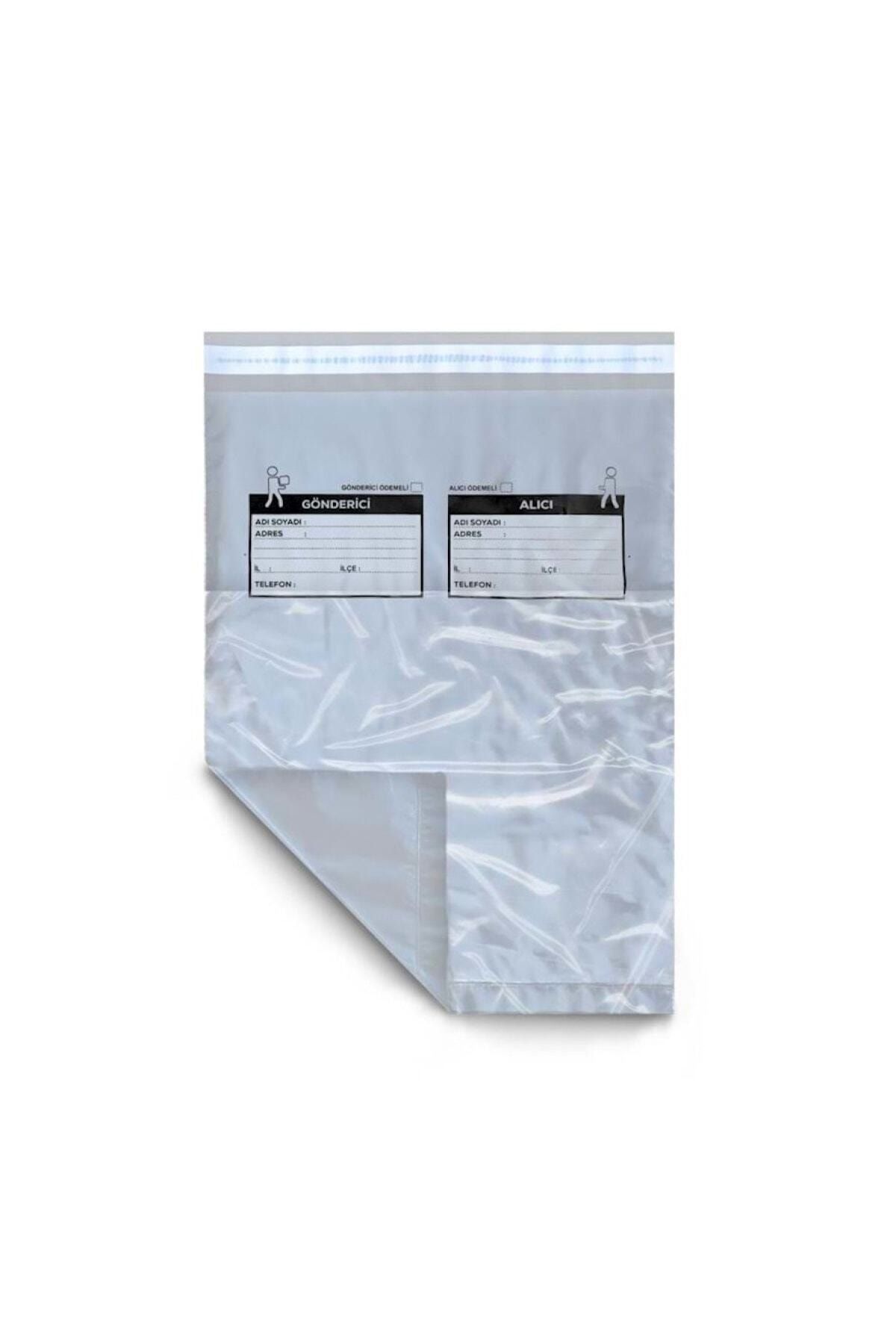 4asdepo Cepli Gri Kargo Poşeti 30x37+5 Cm 500 Adet