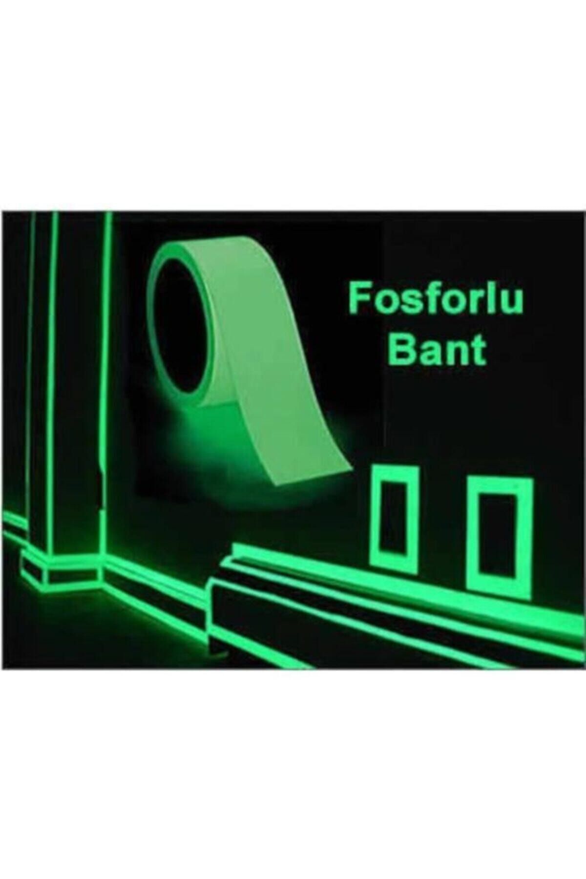 Hırdavat Karanlıkta Işık Veren Yansıyan 4 Metre Fosforlu Yeşil Şerit Bant 4 Metre Ikaz Uyarı Bant Fosfor Bant