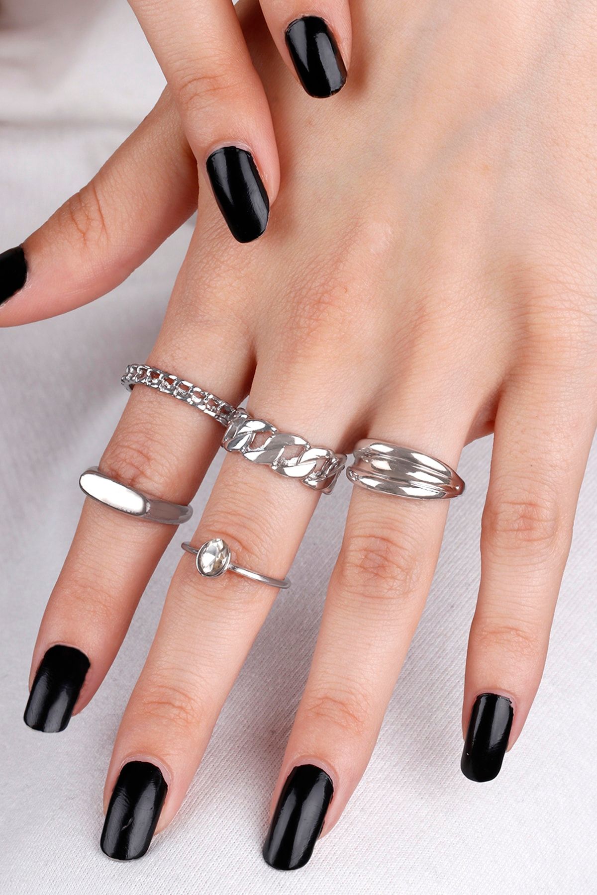 Mid top rings silver