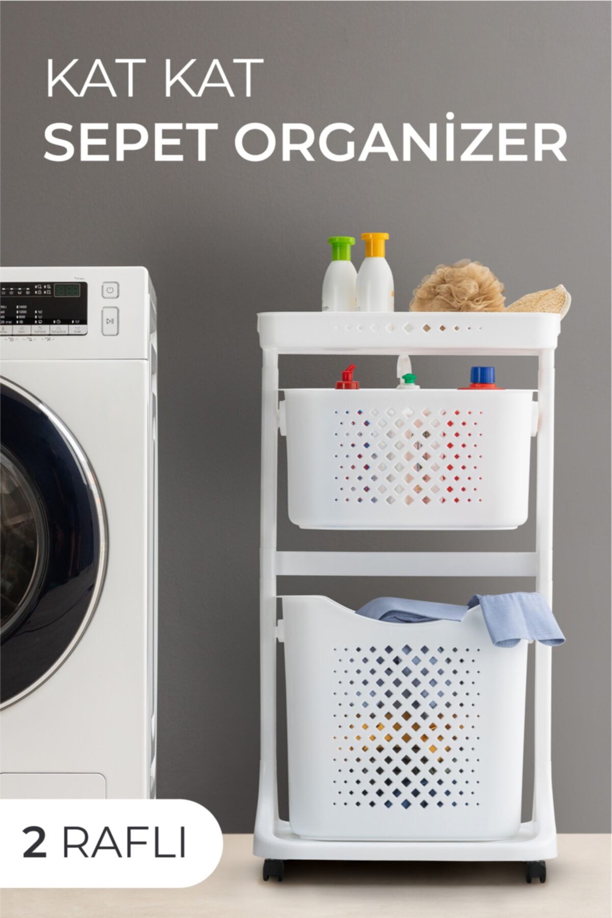 VIENEV Kat Kat Sepet Organizer No:2 Beyaz