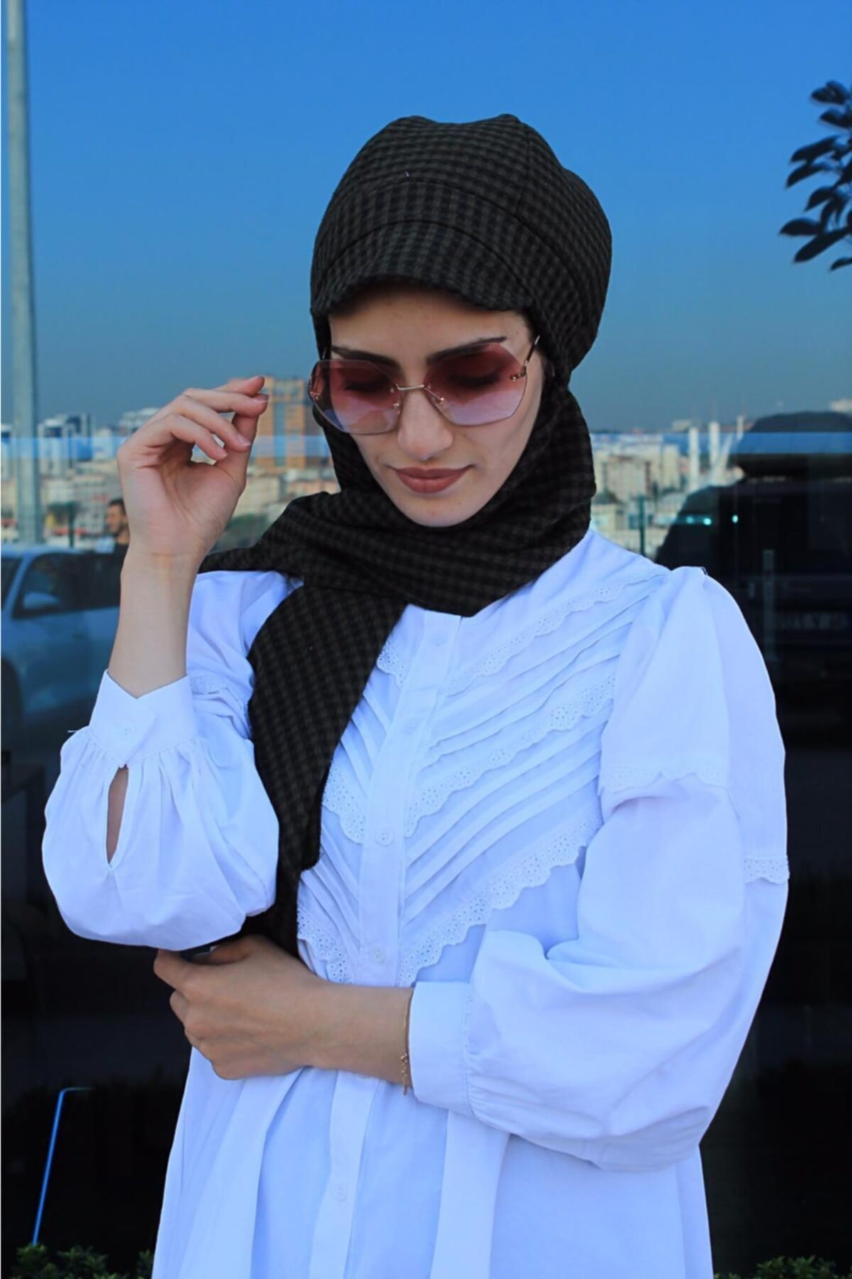 MİRAY Kaşe Atkılı Şapka Bone Haki (tesettür Giyim)