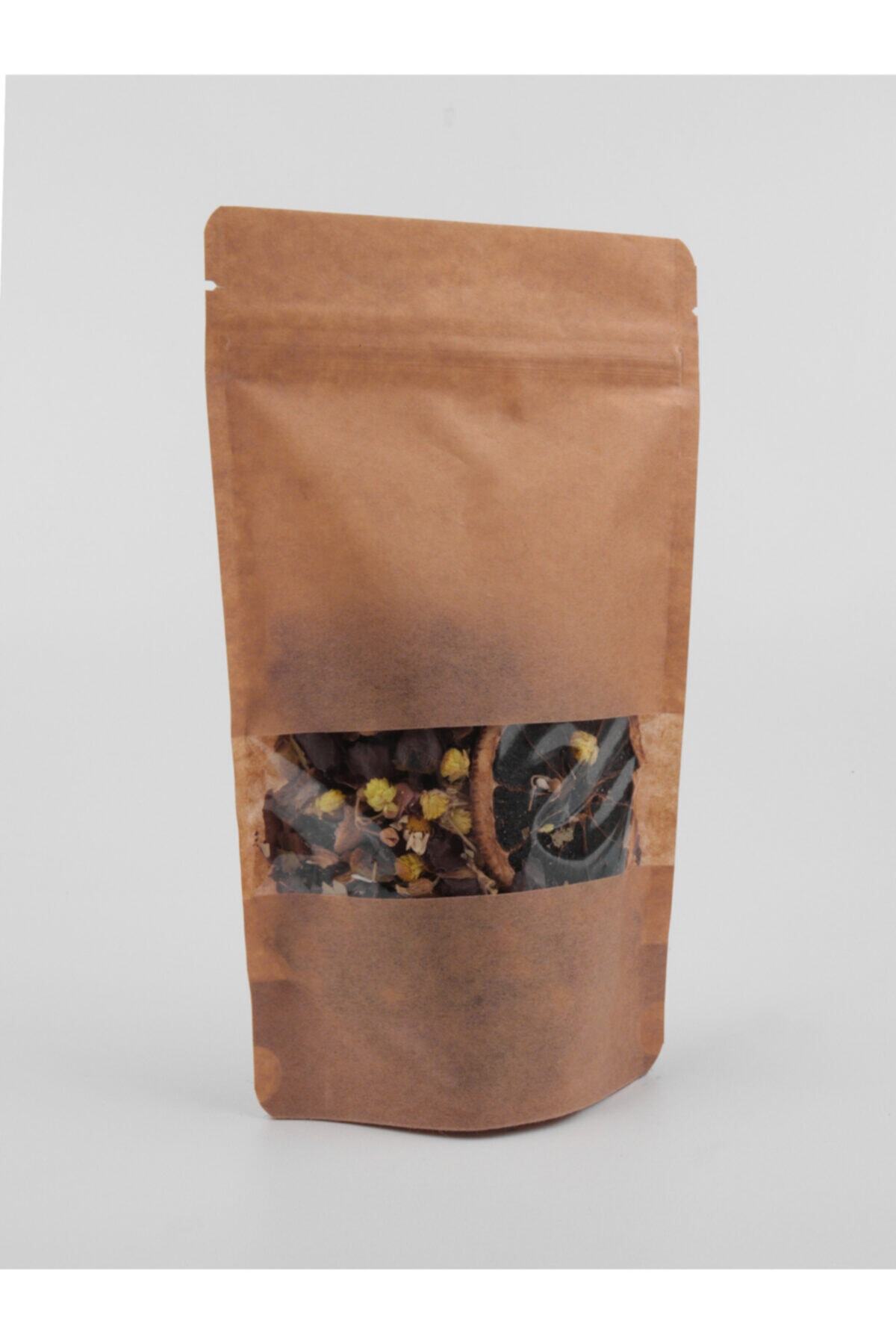 Norapack Kraft Pencereli Doypack 100 Adet 16 Cm X 27 Cm X 8 Cm