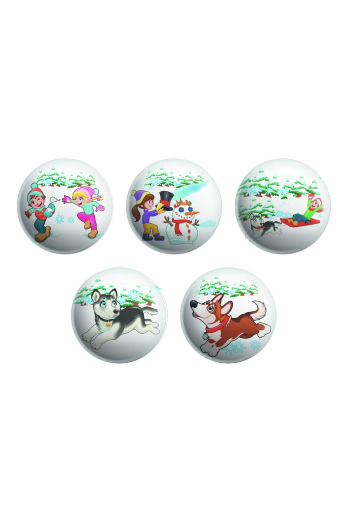 Parti Çocuk Kış Temalı Açacak Magnet 5'li Paket