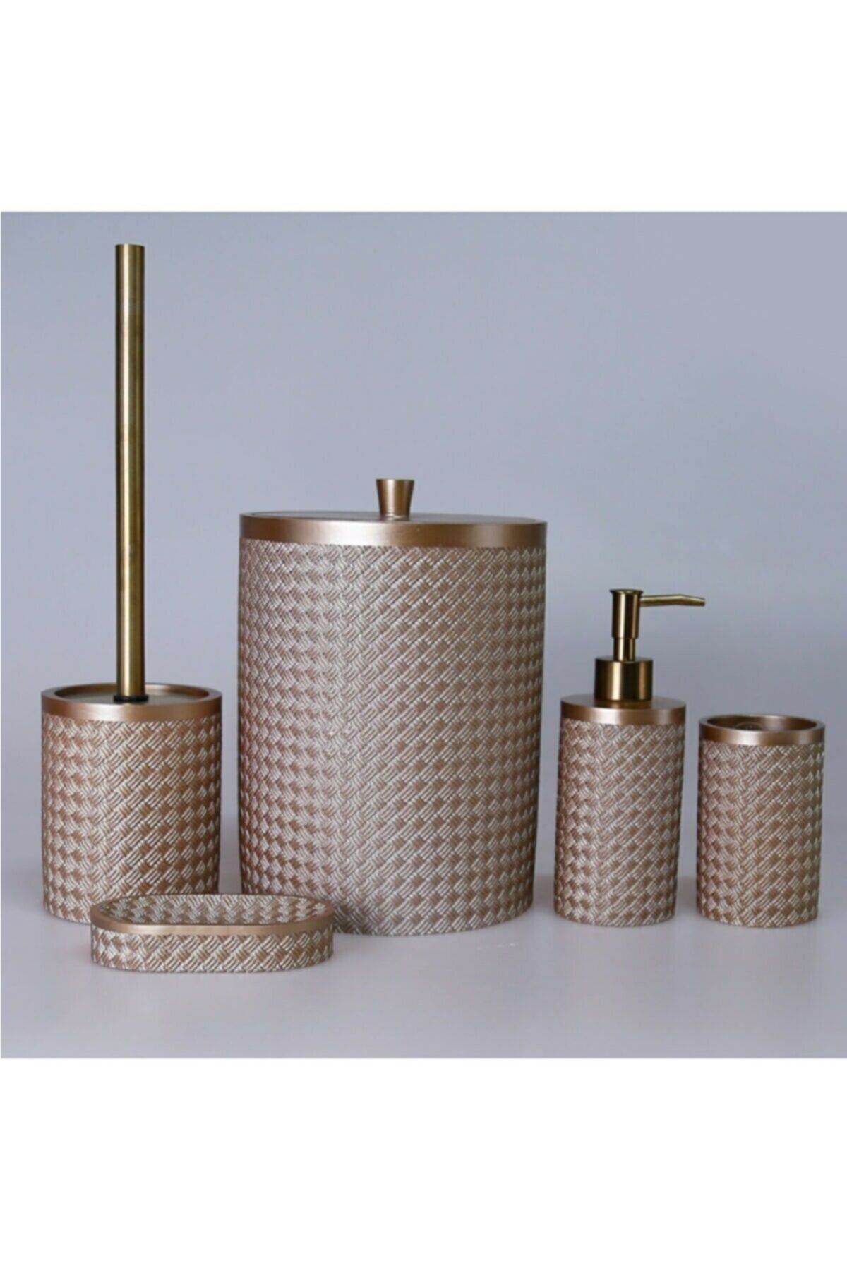 By Selim Selim Wicker Vizon 5 Parça Banyo Seti Sbny150vzn15rs
