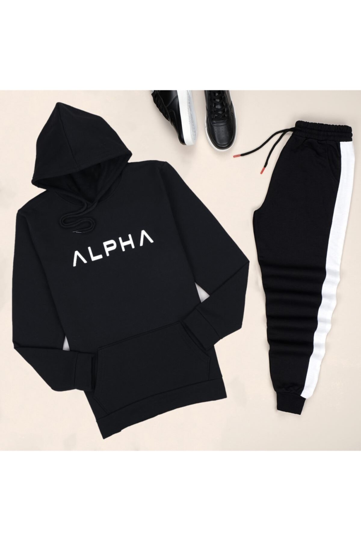 trendypassion Unisex Siyah Alpha Eşofman Takımı