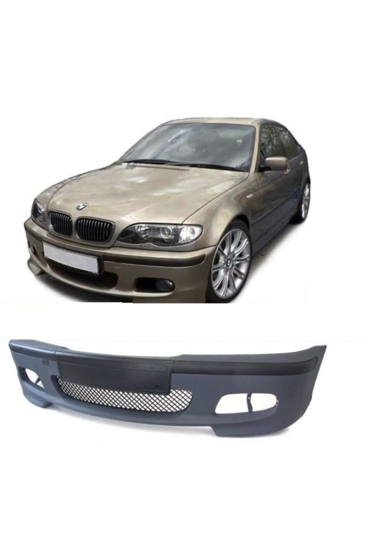 X POWER TUNİNG Bmw E46 1998.2004 Sedan Uyumlu 4.kapı Plastik Sisli-m.tech Ön Tampon