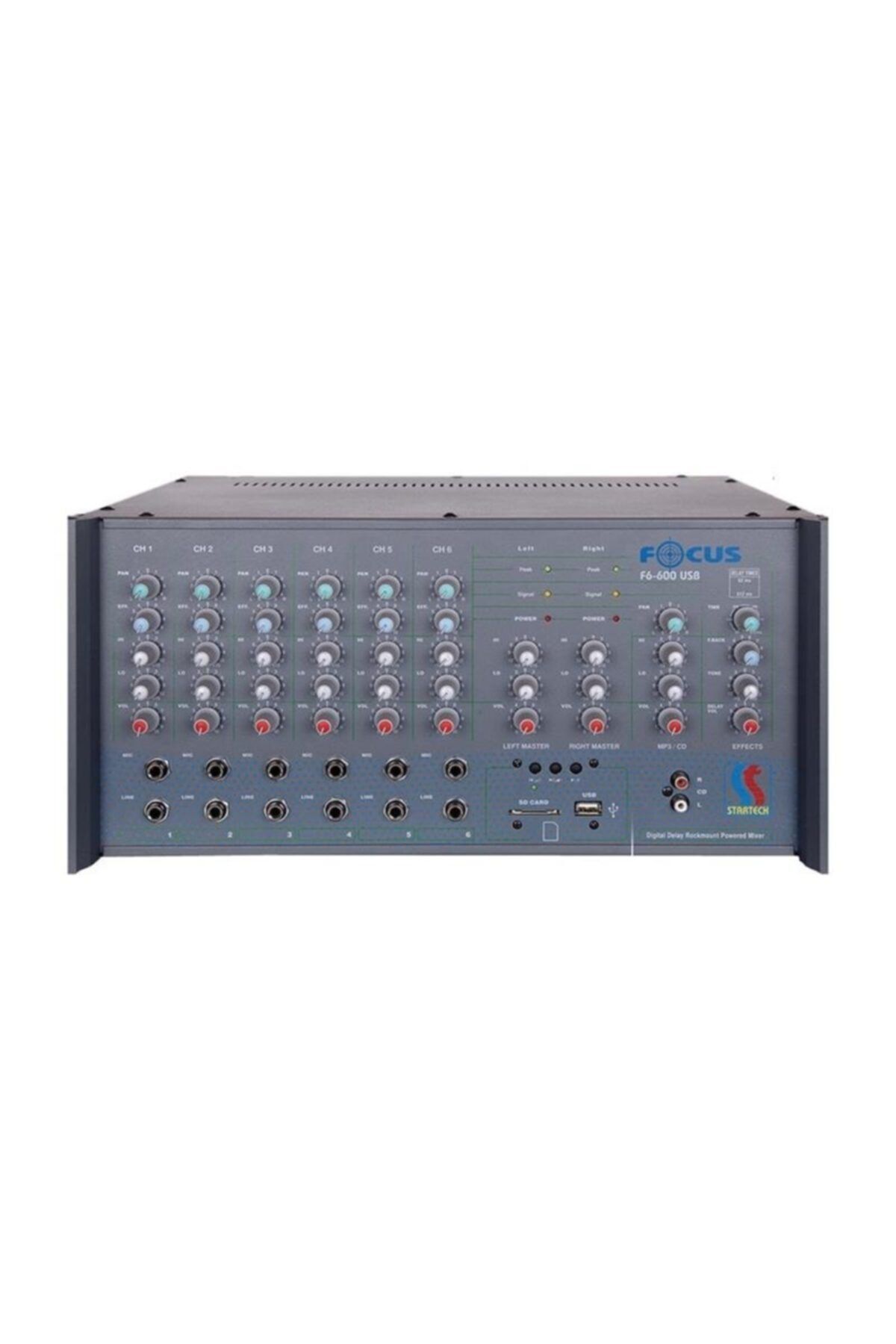 startech Focus F6 600 Usb 6 Girişli 2x300 Watt Stereo Amplifikatör